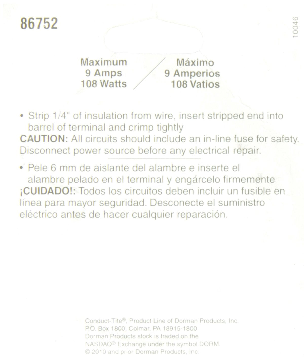 Dorman Help! 86752 Wire Spl Blk 20 Ga 40' *