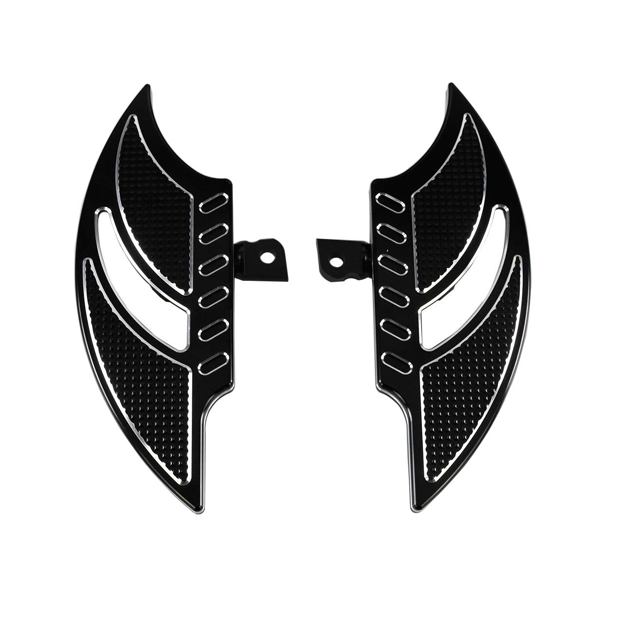 HDBUBALUS Motorcycle Floorboards Aluminum Male Mount Foot Pegs Floor Board Black Fit for Harley Touring Electra Glide Road Glide