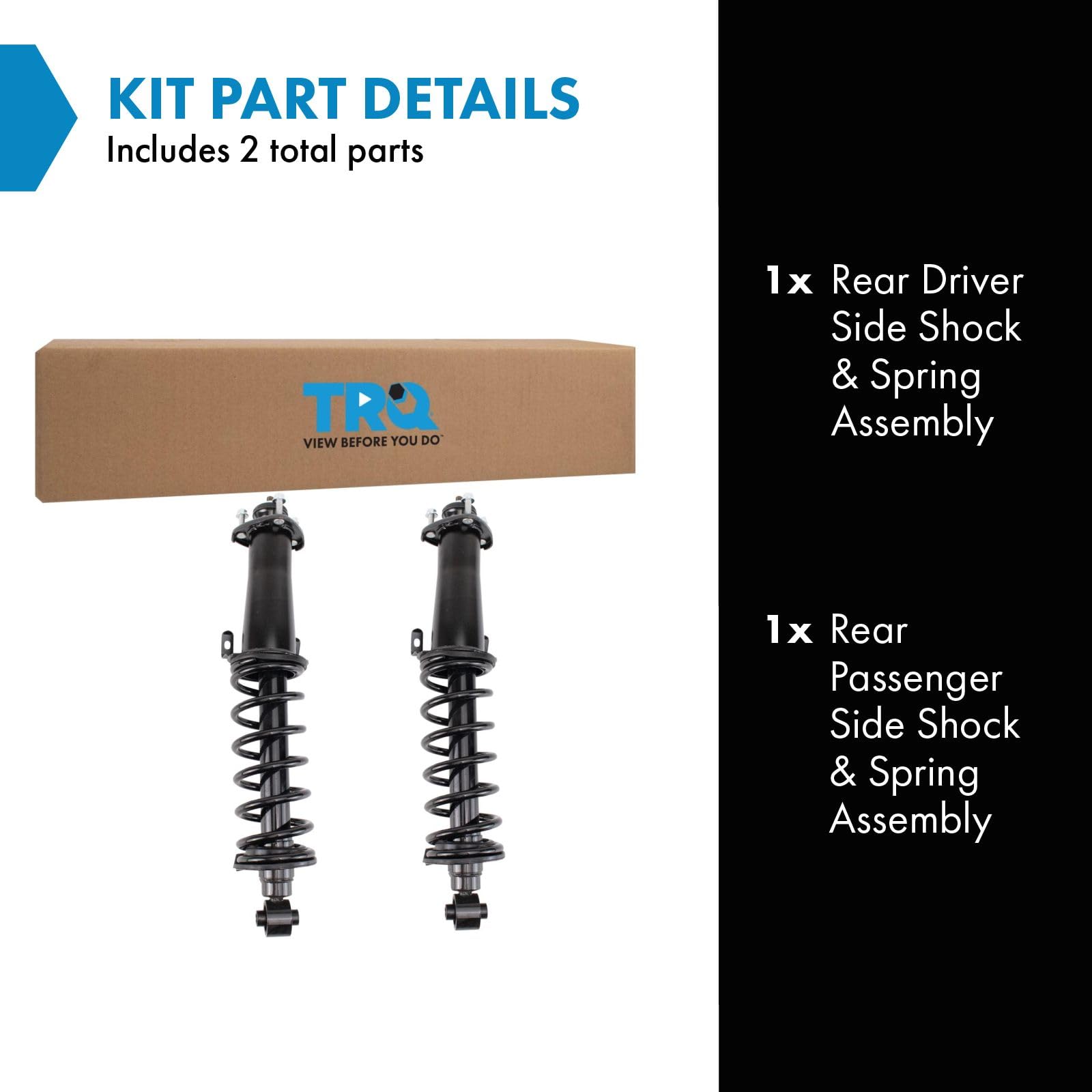 Trq Rear Shock & Spring Assembly Set Compatible With 2006 Lexus Gs300 2007-2011 Gs350