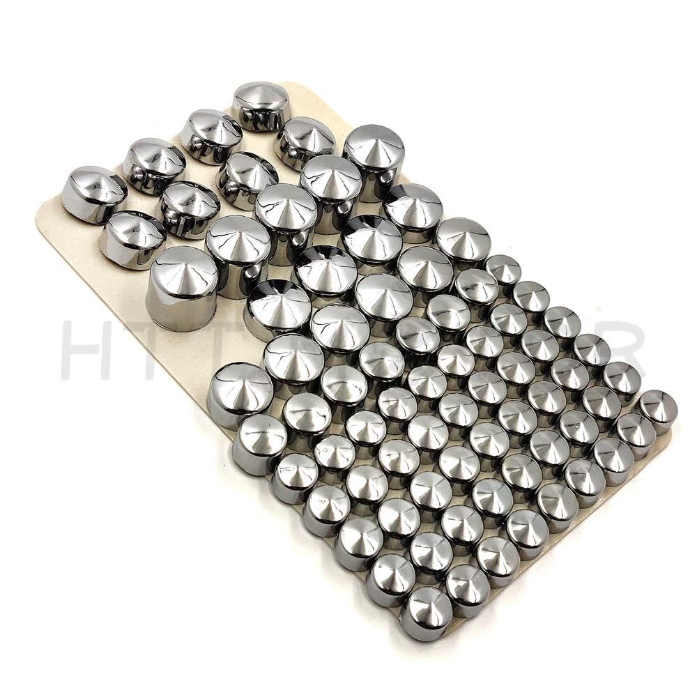Httmt Mt247-003-Cd Chrome Bolts Toppers Caps Compatible With 1991-2012 Harley Davidson Dyna Glide Twin Cam