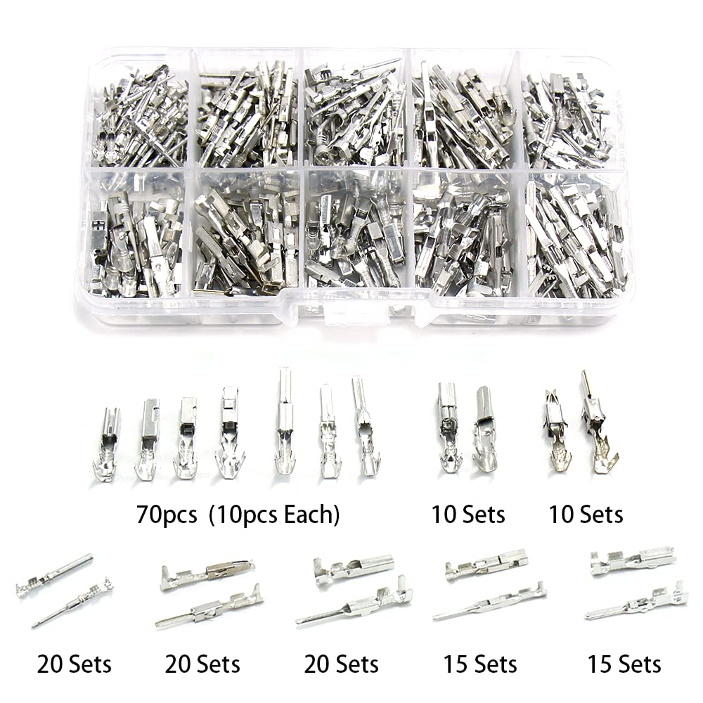 Car Electrical Wire Terminal 1/1.5/1.8/2.2/2.8/3.5Mm Auto Electric Connector Non-Insulated Plug Removal Male Female Crimp Pins (