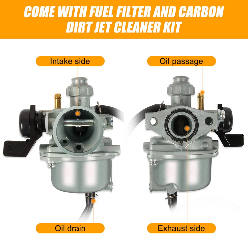 RANSOTO Carburetor Carb Compatible with XR70R 1997-2003 CRF70F 2004-2012 Honda Replace 16100-GCF-672 With Carbon Dirt Jet Cleane