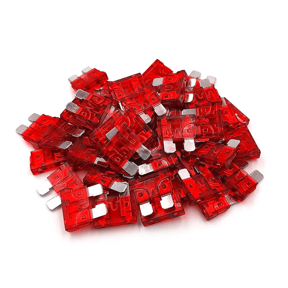 (50 Pcs) Mcigicm 10 Amp Atc Fuse Blade Style 10A Automotive Car Truck