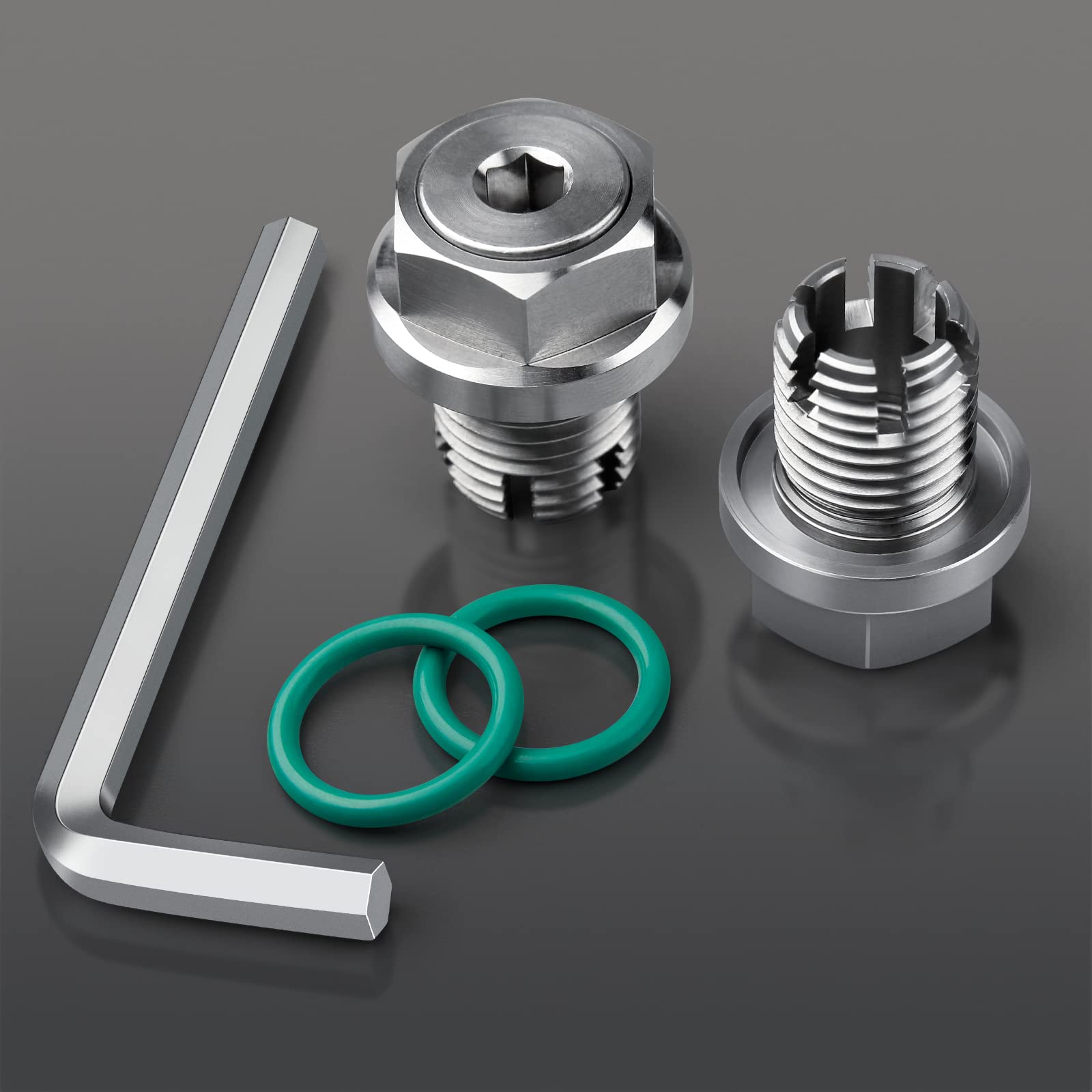 Deefill M18.1-1.5 X 15Mm Oversize Piggyback Oil Drain Plug, Stainless Steel Self Tapping Oil Pan Thread Repair Kit