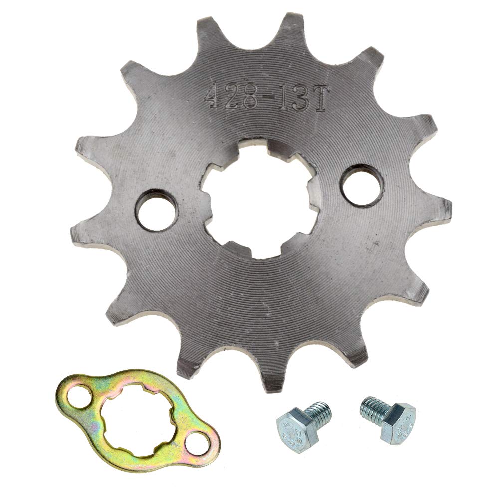 Hiaors 428 13T 17Mm Motorcycle Front Engine Sprocket For 50Cc 70Cc 110Cc 125Cc 140Cc 160Cc Honda Taotao Roketa Coolster Sunl Lif
