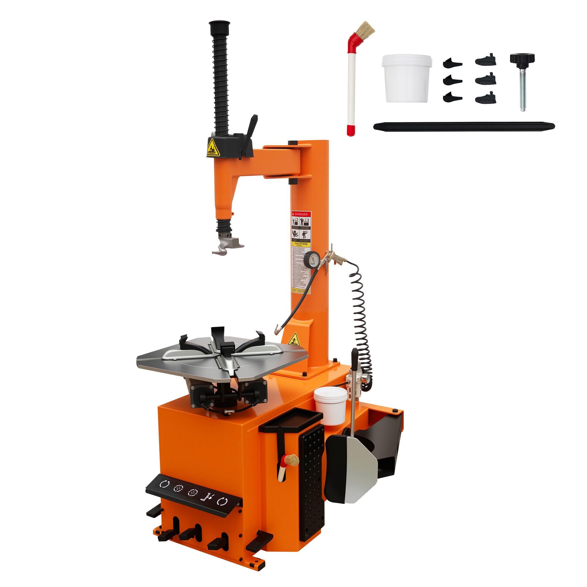 Albott 2HP Tire Changer Machine, 110V Heavy-Duty Wheel Changer for 10-24 Rims, Outside Clamp 10-20 Inside Clamp 12-24, Tire Moun