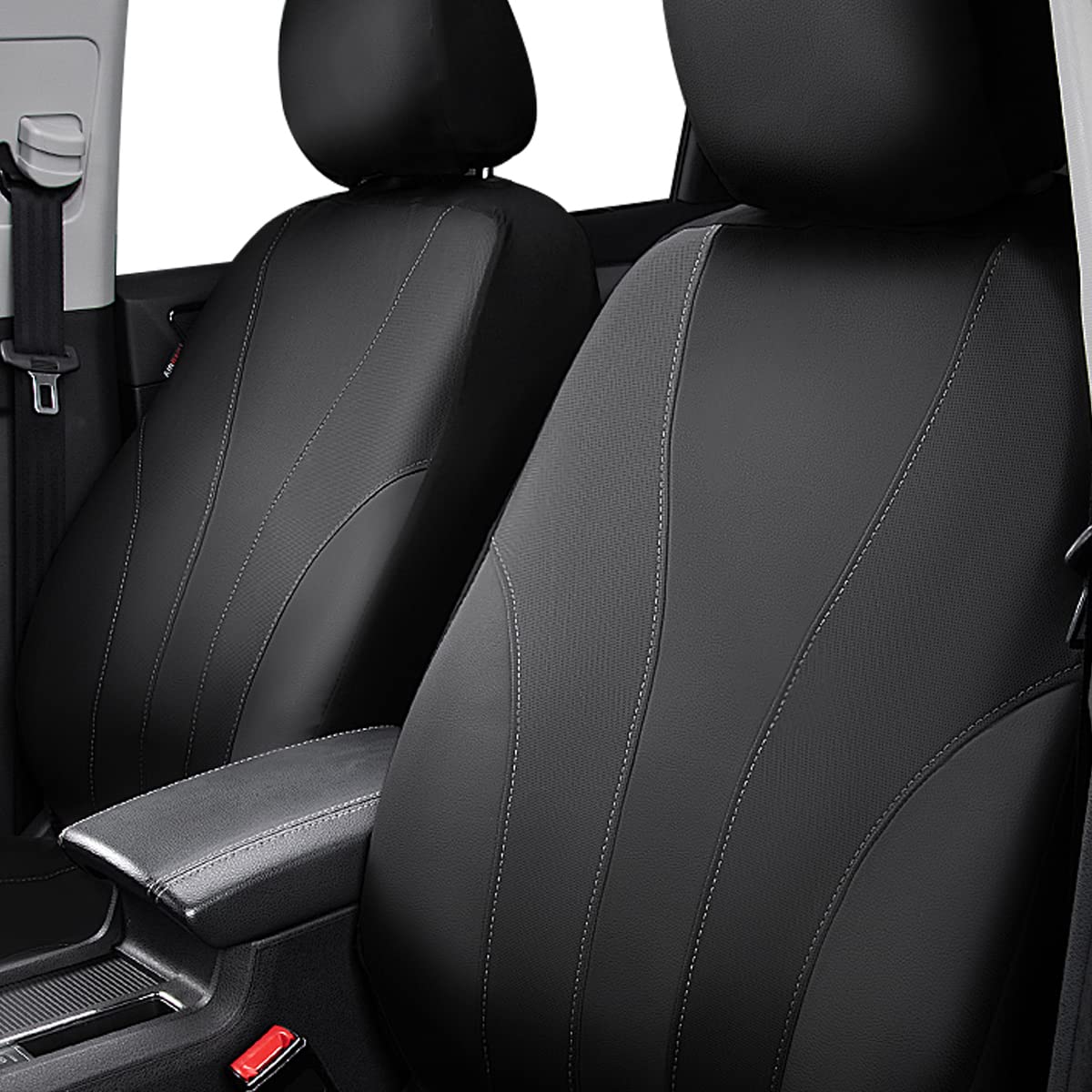 Flying Banner Car Seat Covers Full Cover Universal fit Car Truck SUV Van Faux Leather Breathable Rear Bench Split (Full Set - Lo