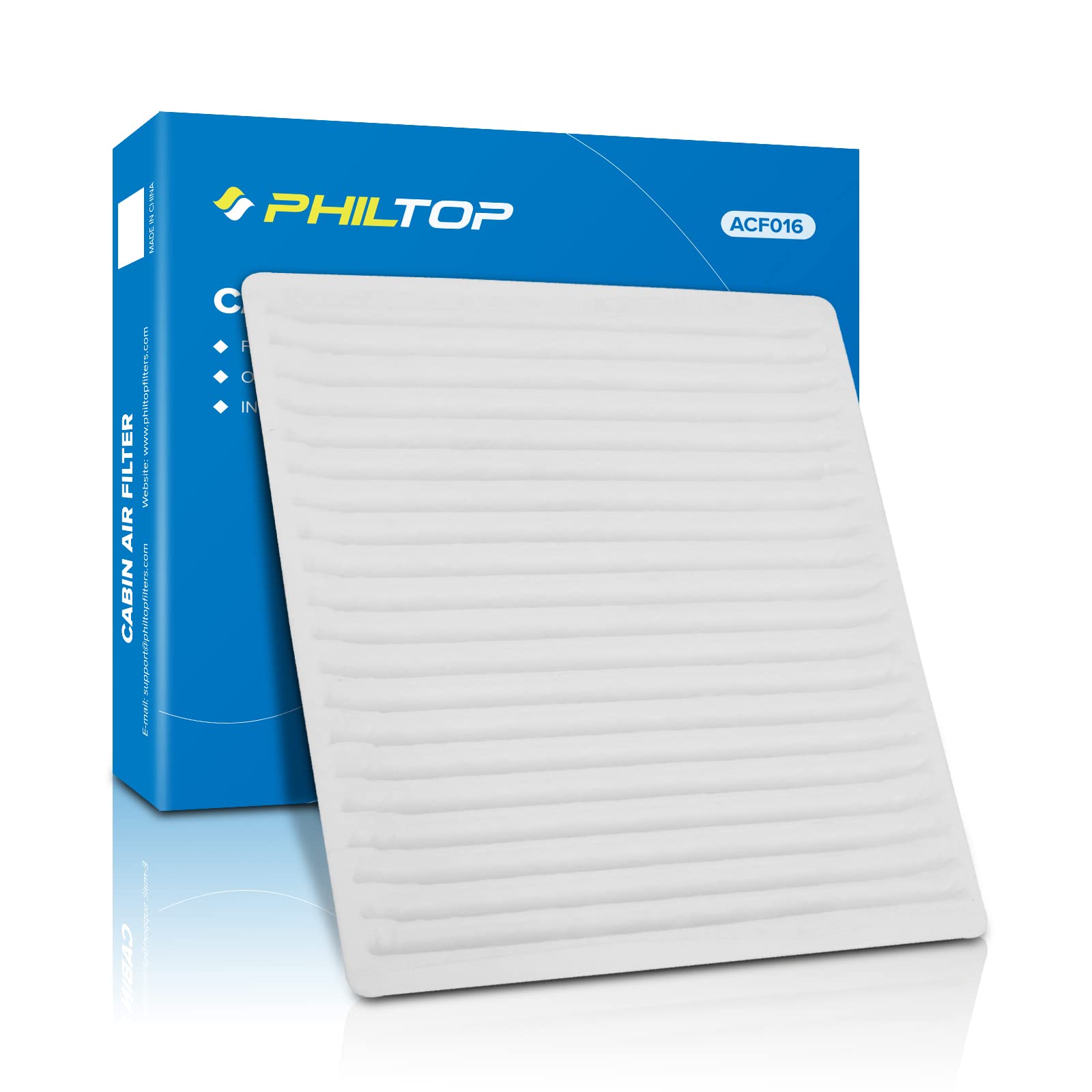 Philtop Cabin Air Filter, Replacement For Acf016 (Cf9846A), Prius (2001-2009), Sienna Le (2004-2009), 4Runner (2003-2009), Premi