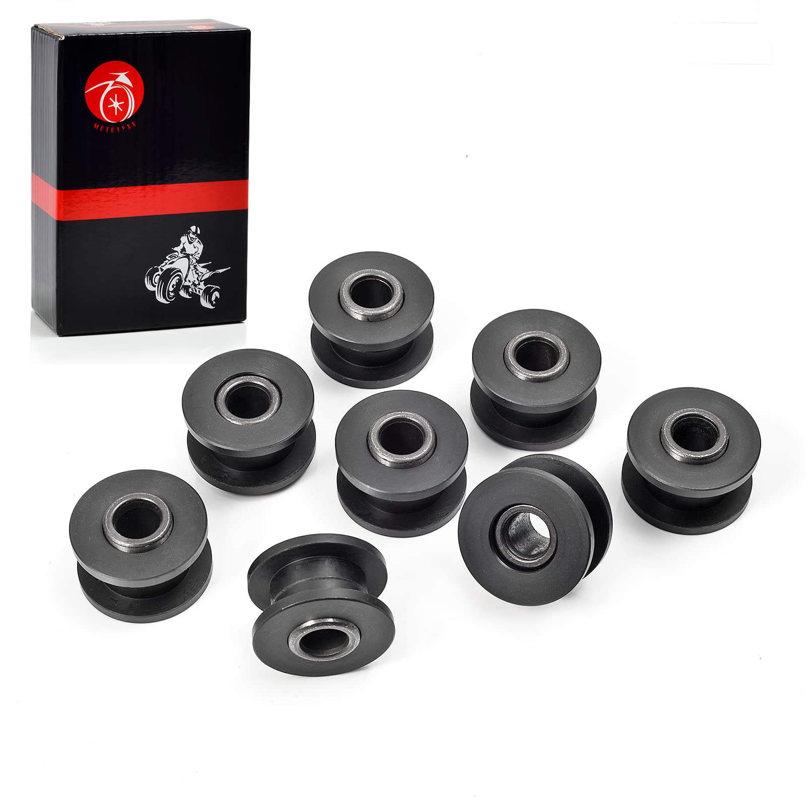 Moto1988 All 4 Absorber Shock Bushing & Bearing Sleeve Kit For Arctic Cat 250 300 400 500 650 700 1998-2006 0604-310 0403-028