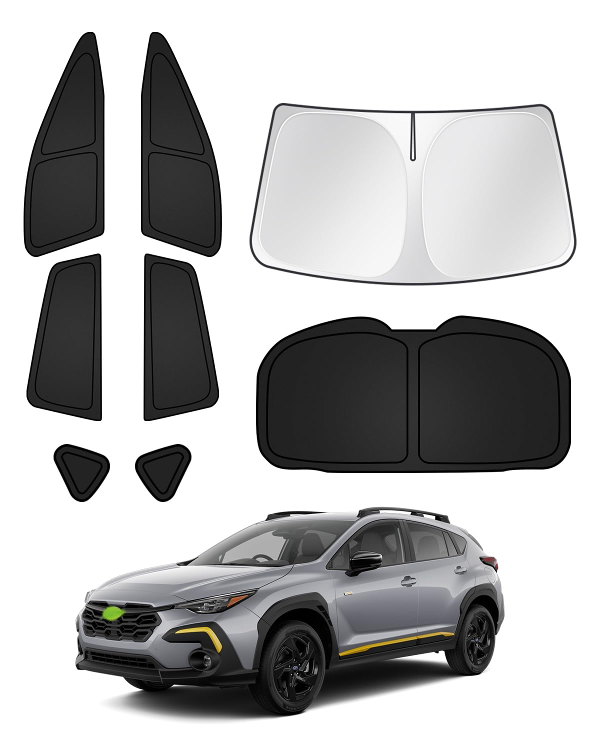 Canvcle Sunshades For Subaru Crosstrek 2024 2025 Accessories Windshield Sun Shade Side Rear Window Shade Cover Sun Visor Shield