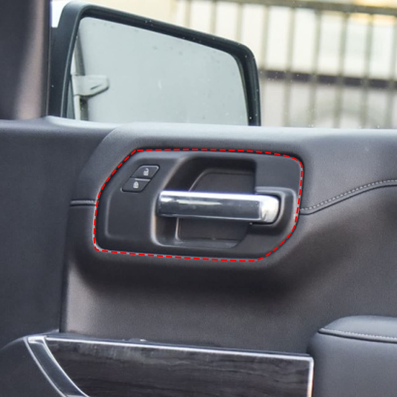 Fewshaw Carbon Fiber Dashboard Trim Kit for 2019-2023 Chevy Silverado/GMC Sierra, 8-Piece Set, Carbon Fiber Pattern