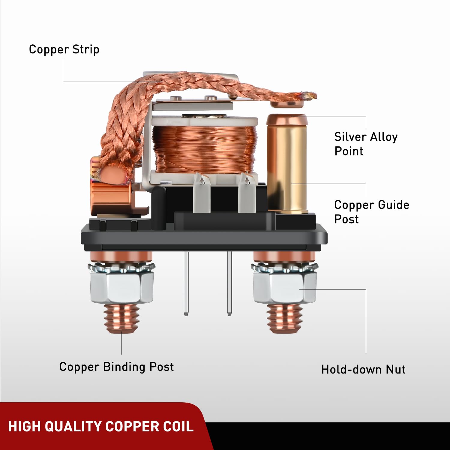 Nilight 120A Starter Relay 4 Pin Split Relays Switch 12V Continuous Heavy Duty Spst High Current 4 Terminal Car Starter On Off C