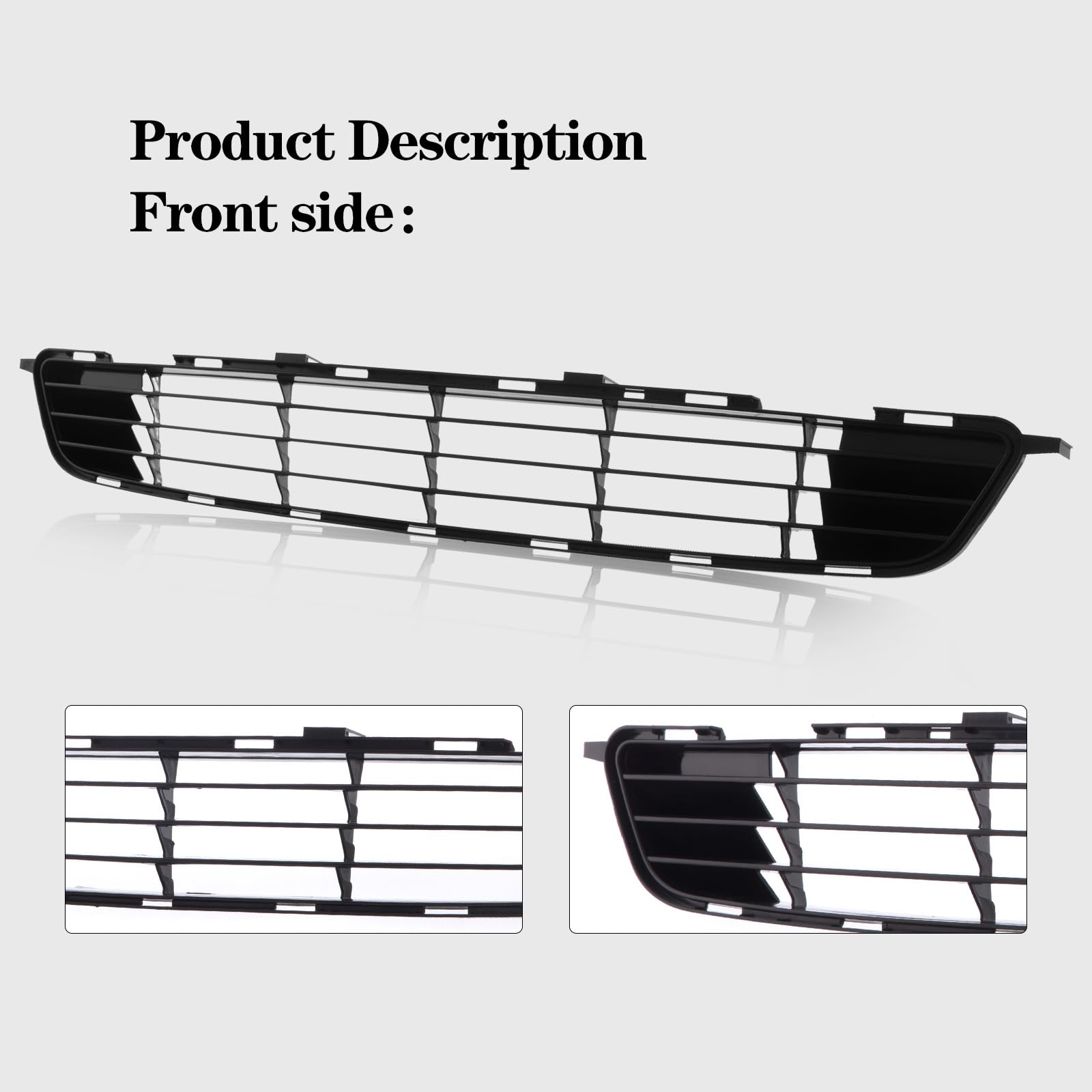 Perfit Liner Front Bumper Lower Grille Grill Compatible With 2009 2010 TOYOTA Corolla Direct Replacement Parts Primed Black TO10