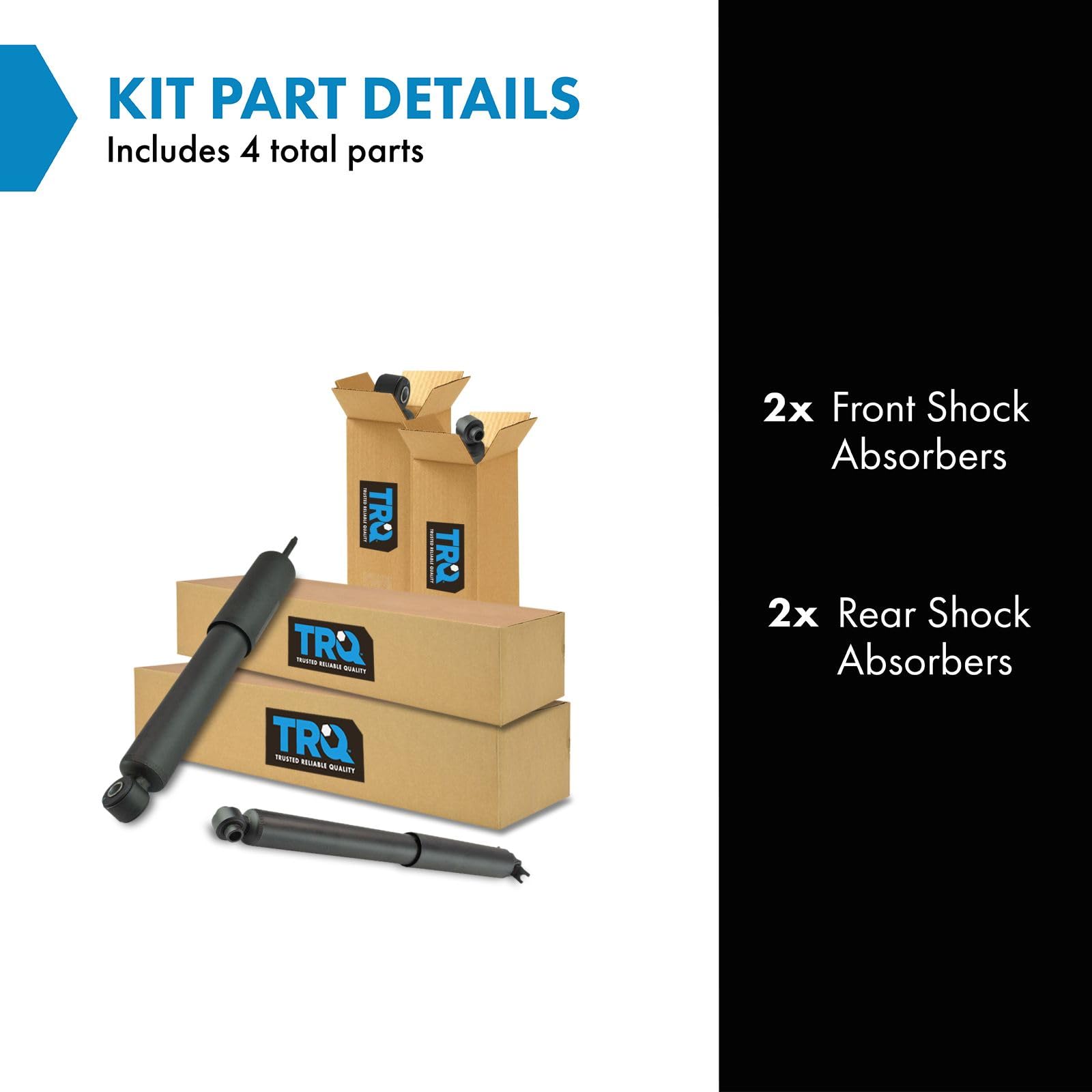 Trq Front And Rear Shock Absorber Set Compatible With 2004-2012 Chevrolet Colorado Gmc Canyon 2006 Isuzu I-350 2007-2008 I-370