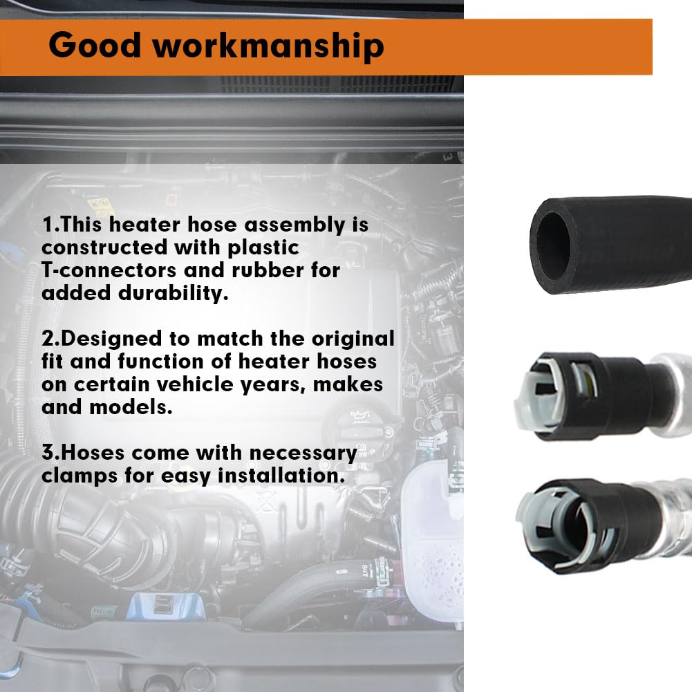 Fanhay 20765678 Engine Heater Hose For 2009-2017 Chevrolet Traverse, 2007-2016 Gmc Acadia, 2008-2017 Buick Enclave, 2007-2010 Saturn Outlook Havc Inlet Heater Hose Assembly