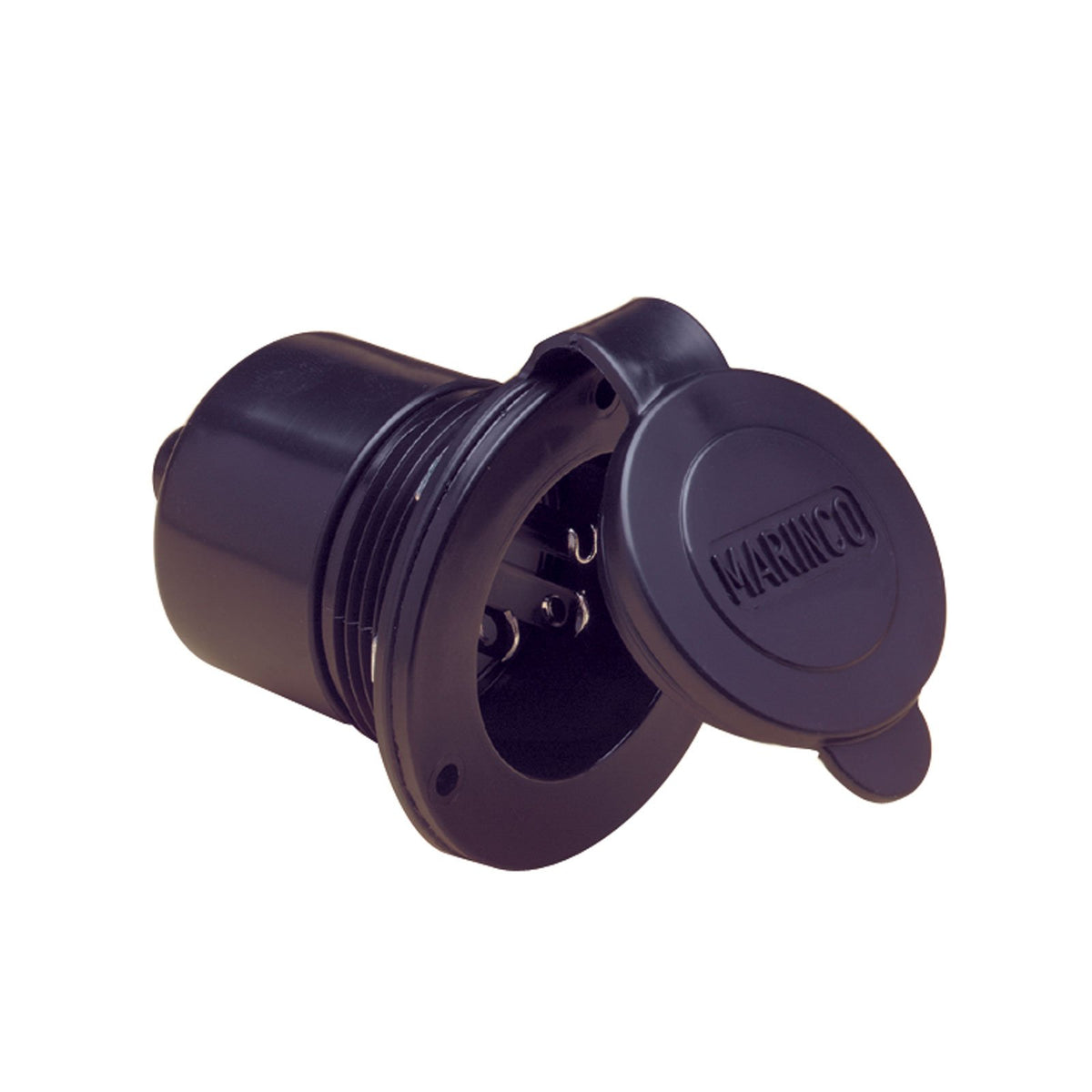Marinco 150Bbi Marine On-Board Charger Inlet (15-Amp, 125-Volt, Black)