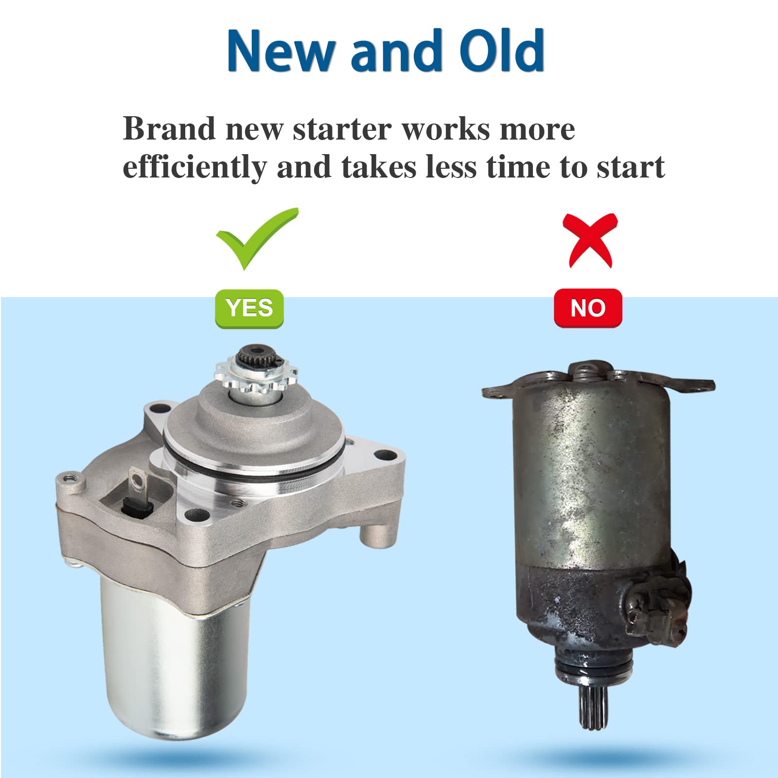 Starter for 125cc 110cc 50cc 70 cc 90cc 100cc TaoTao ATV 3 Bolt Starter Motor Chinese 4 Stroke Quad Wheelers ATV Starter with Li