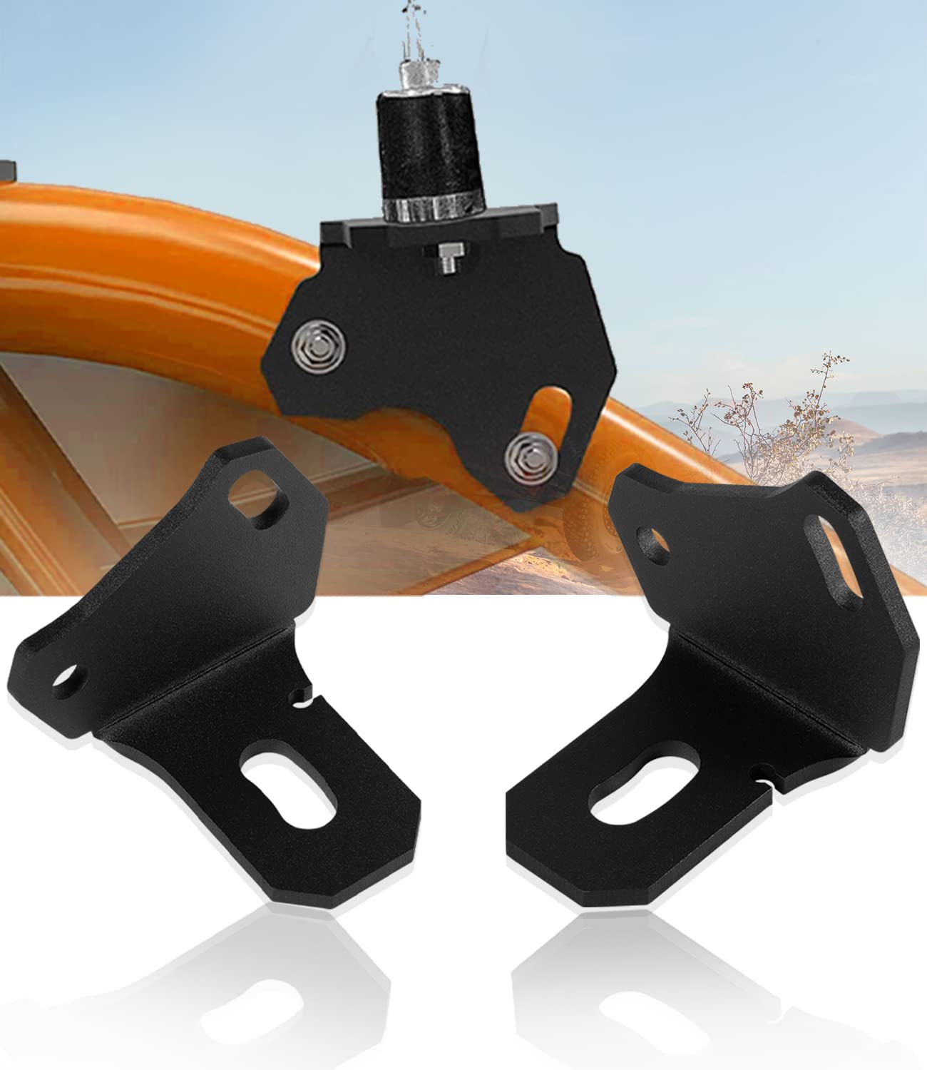 Adjustable X3 Whip Light Flag Mount - 2 Pack UTV Rear Pillar Antenna Mounting Brackets for LED Whip, Fits Can Am Maverick X3 & M