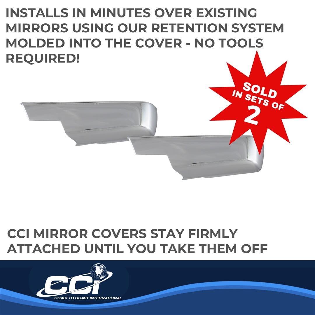 Coast To Coast International Chrome Mirror Covers, Set Of 2, Compatible With Chevrolet/Gmc- Ccimc67495B