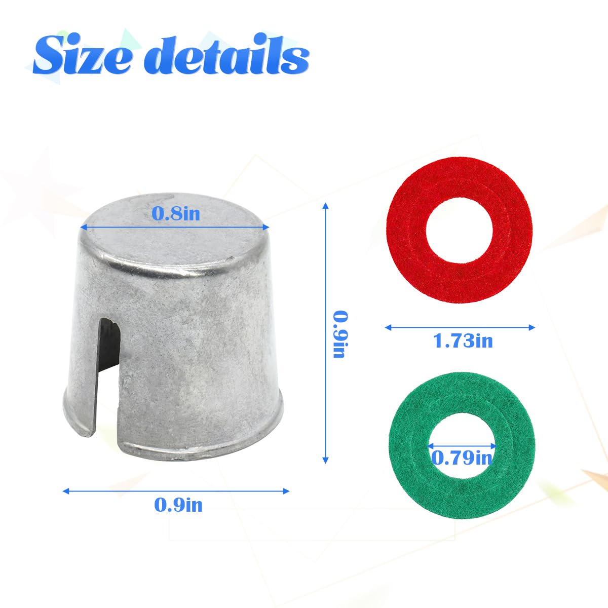 BESULEN 10PCS Car Battery Post Terminal Shims, Auto Lead Terminal Shim Caps with 12 Piece Washers for Top Post Battery Post Ends