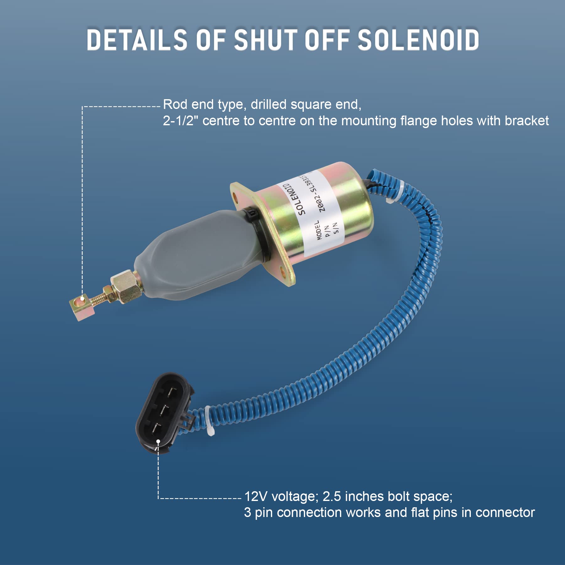 JDMSPEED New Fuel Shut Off Solenoid 3931570 5016244AA Replacement For Dodge Diesel Cummins 94-98 5.9L