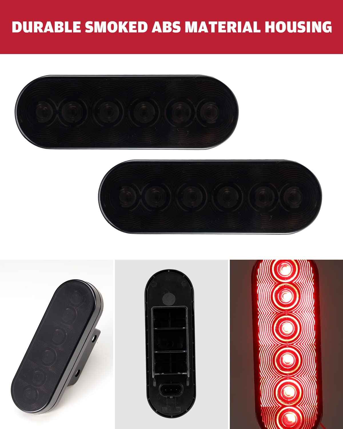 A & Utv Pro Defender Led Tail Light Kit, Rear Brake Taillights Assembly For 2016-2020 Can Am Defender Max Hd5 Hd8 Hd9 Hd10 Stop Lamps Accessories, Replace Oem #710004257, Smoked, 2Pcs