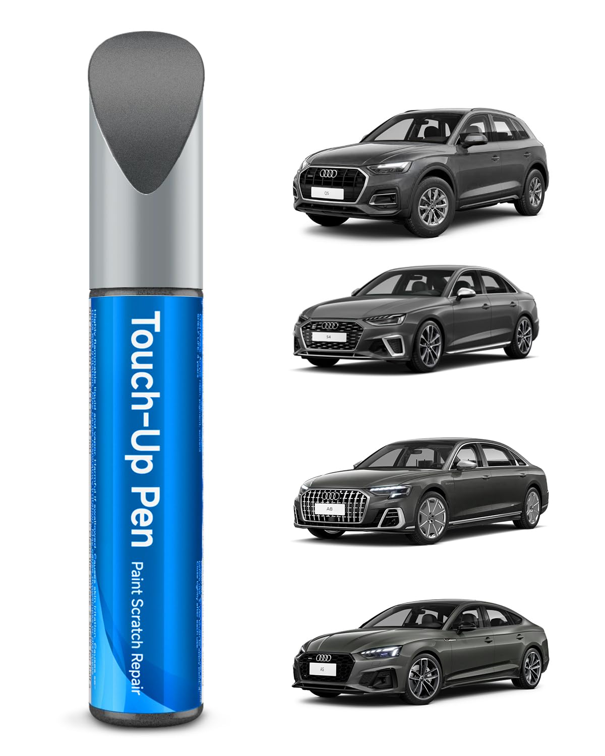 Teslaunch LX7R/0C Monsoon Grey Metallic Touch Up Paint Compatible With Audi Exact Match Car Paint Pen Scratch Repair