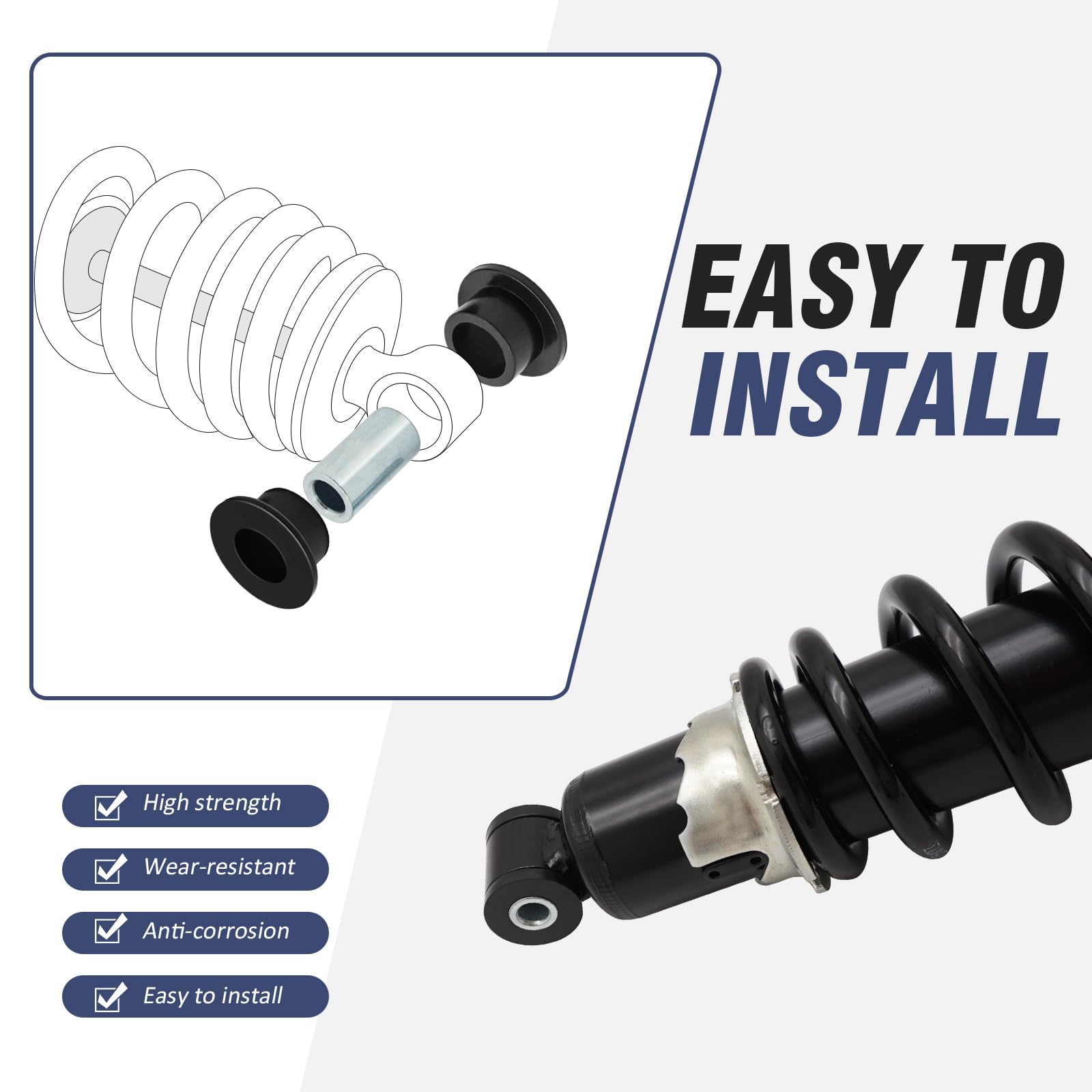 Rear Shocks For Polaris Ranger 400 500 570 800-Mid-Size Etx 7043548 7043886 7043934 7044139