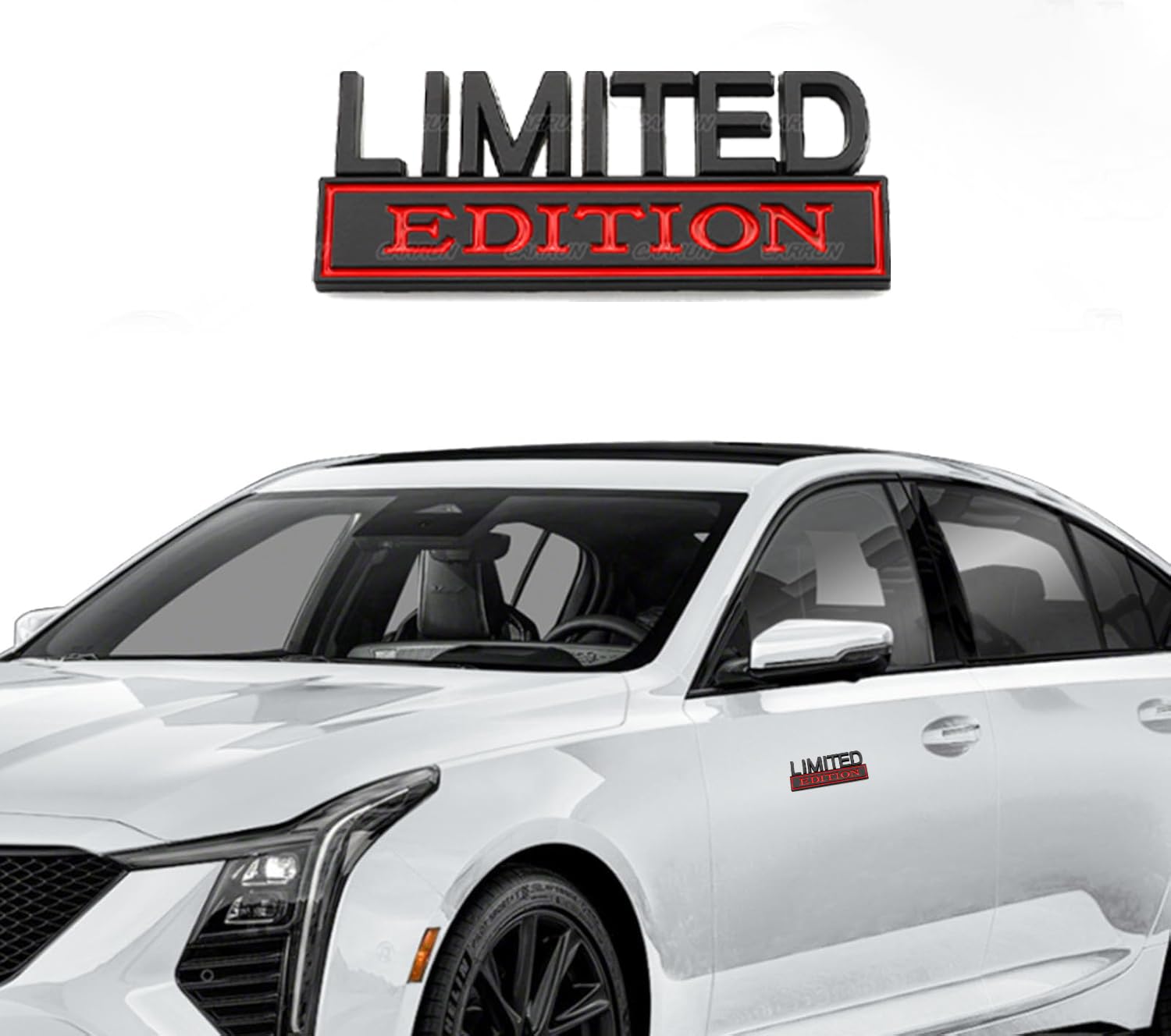 Carrun 2X Limited Edition Emblem Small Size Car Side Rear Front Hood Trunk Door Fender Bumper Metal Badge 3D Cr-2Limited Cr-2Lim