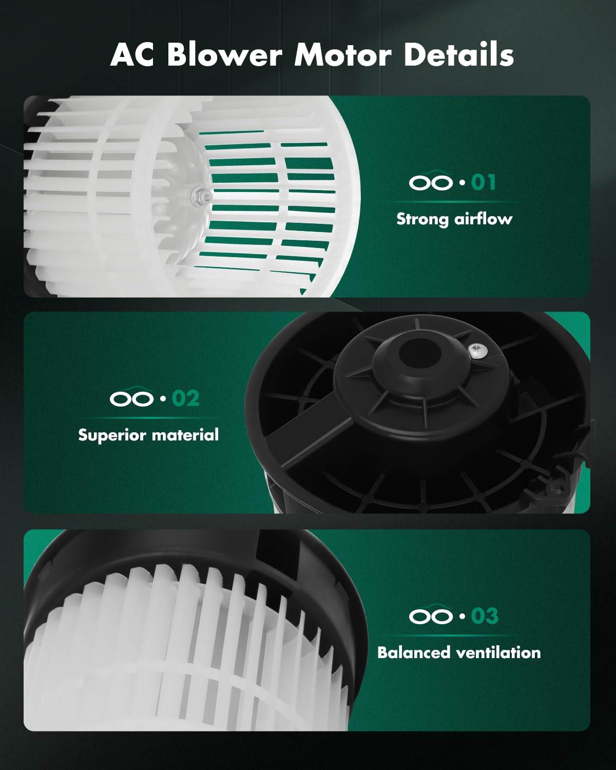 Scitoo Hvac Heater Blower Motor With Fan Cage Front 700323 For Nissan For Rogue L4 2.0L 2017-2019,For Nissan For Rogue L4 2.5L 2