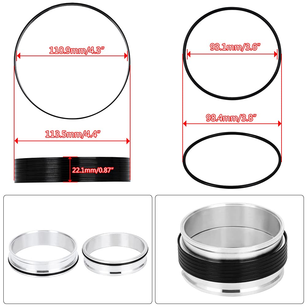 Pqy 4 Inch Aluminum Quick Release V Band Clamp With Flange Intake Intercooler Pipe Clamp Throttle Union Sleeve