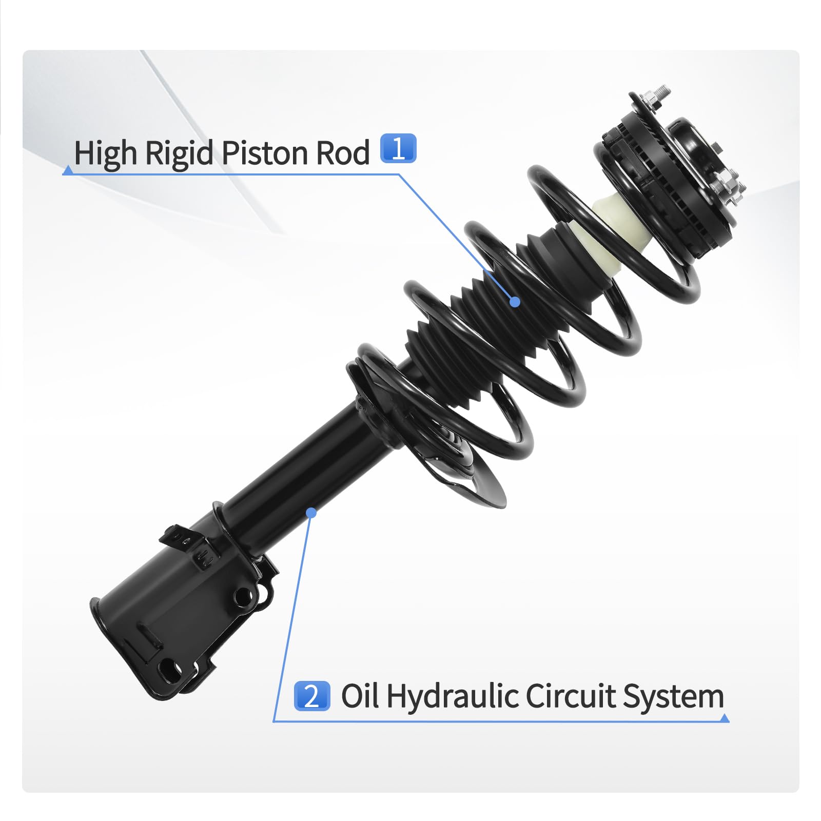 Yitamotor Front Complete Strut Quick Struts Assembly Compatible With 2008-2014 Dodge Avenger, 2007-2010 Chrysler Sebring, 2011-2