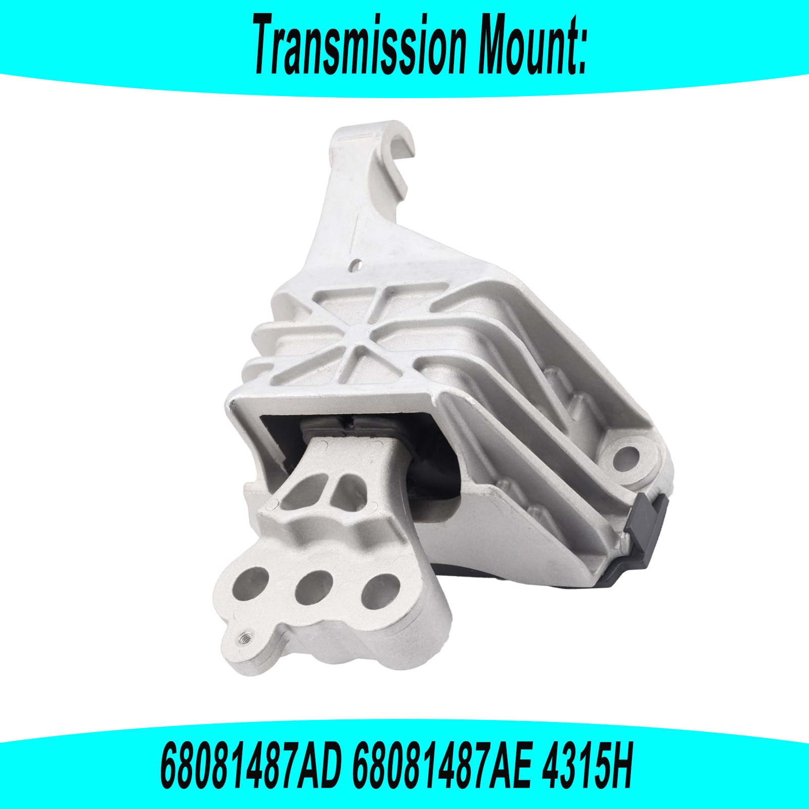Transmission Motor Mount with Hydraulic Compatible with Dodge Dart 2013-2015 1.4L 13-14 2.4L Replacement for 68081487AD 68081487