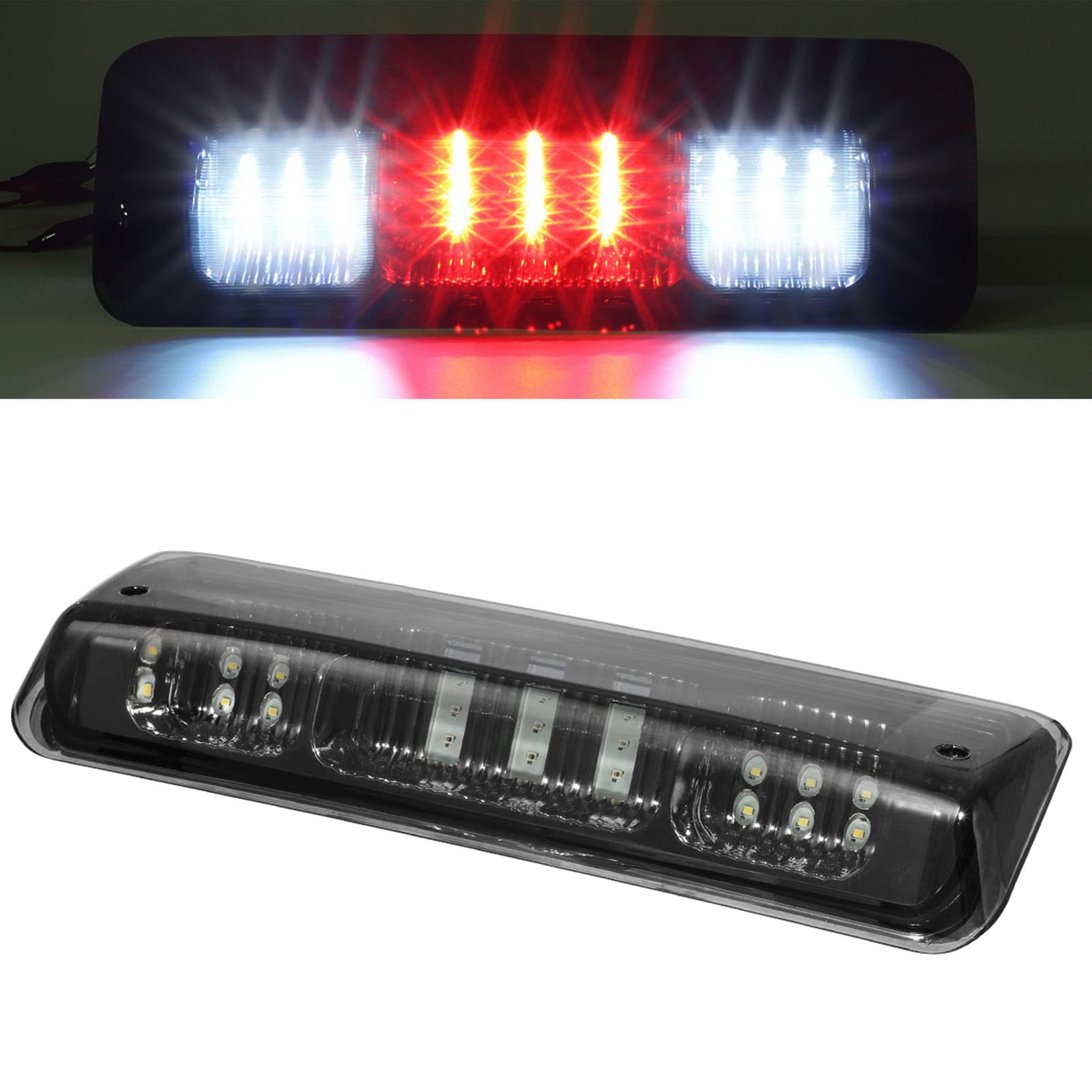 Partsam Replacement For F150 F-150 2004 2005 2006 2007 2008 High Mount Stop Light 3Rd Third Brake Light Smoked Led Rear Cab Roof