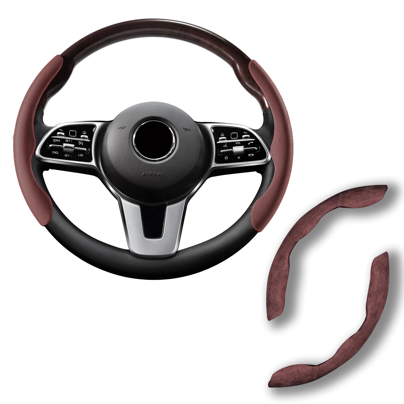 New Suede Steering Wheel Cover For Women&Man, Safety Anti-Skid Car Accessories, Car Wheel Protection Covers, Suitable For Most M
