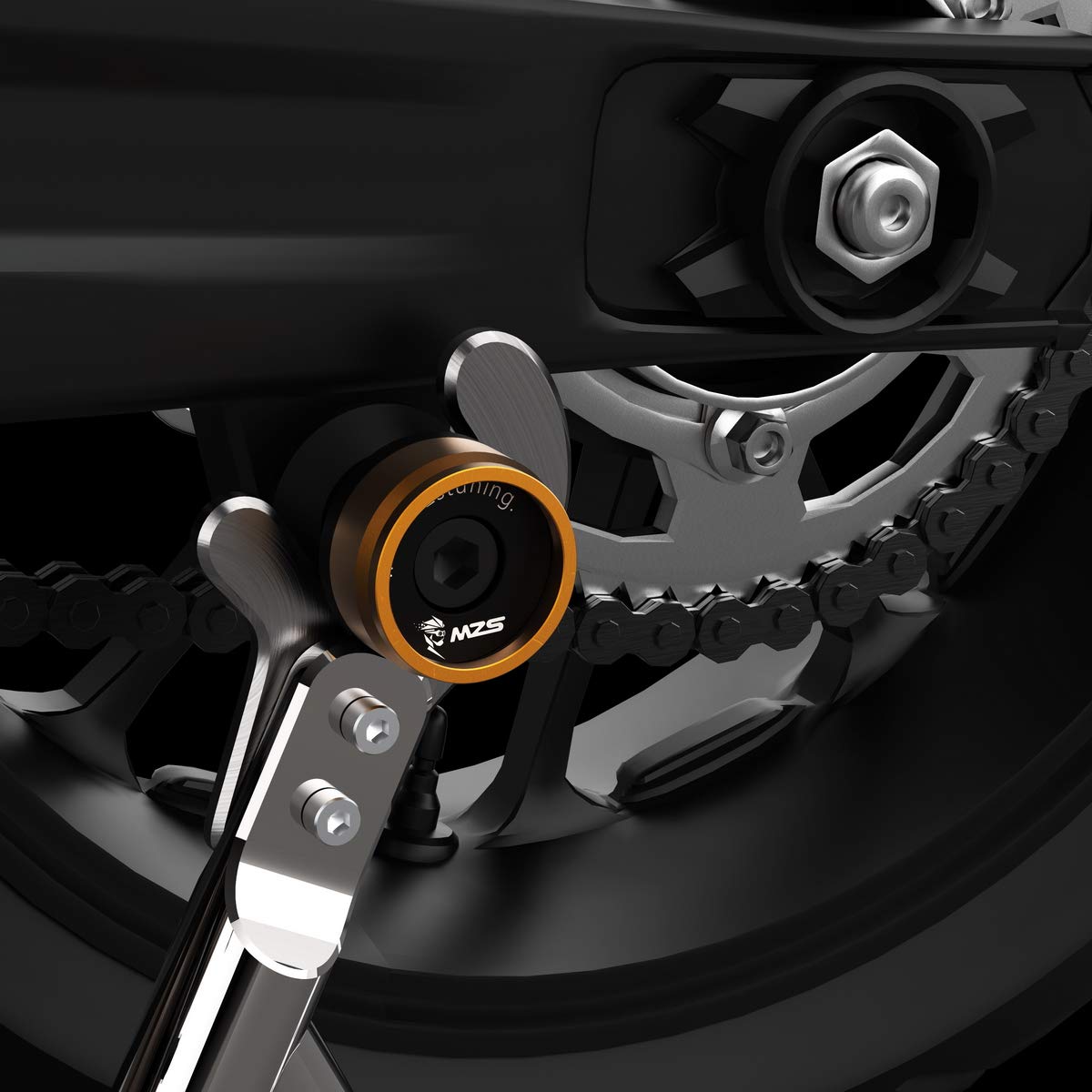 Mzs 8Mm Swingarm Spools Sliders Stand Universal M8 Black Compatible With Cbr 600 F2 F3 F4 F4I Cbr600Rr Cbr1000Rr Gsxr600 Gsxr750