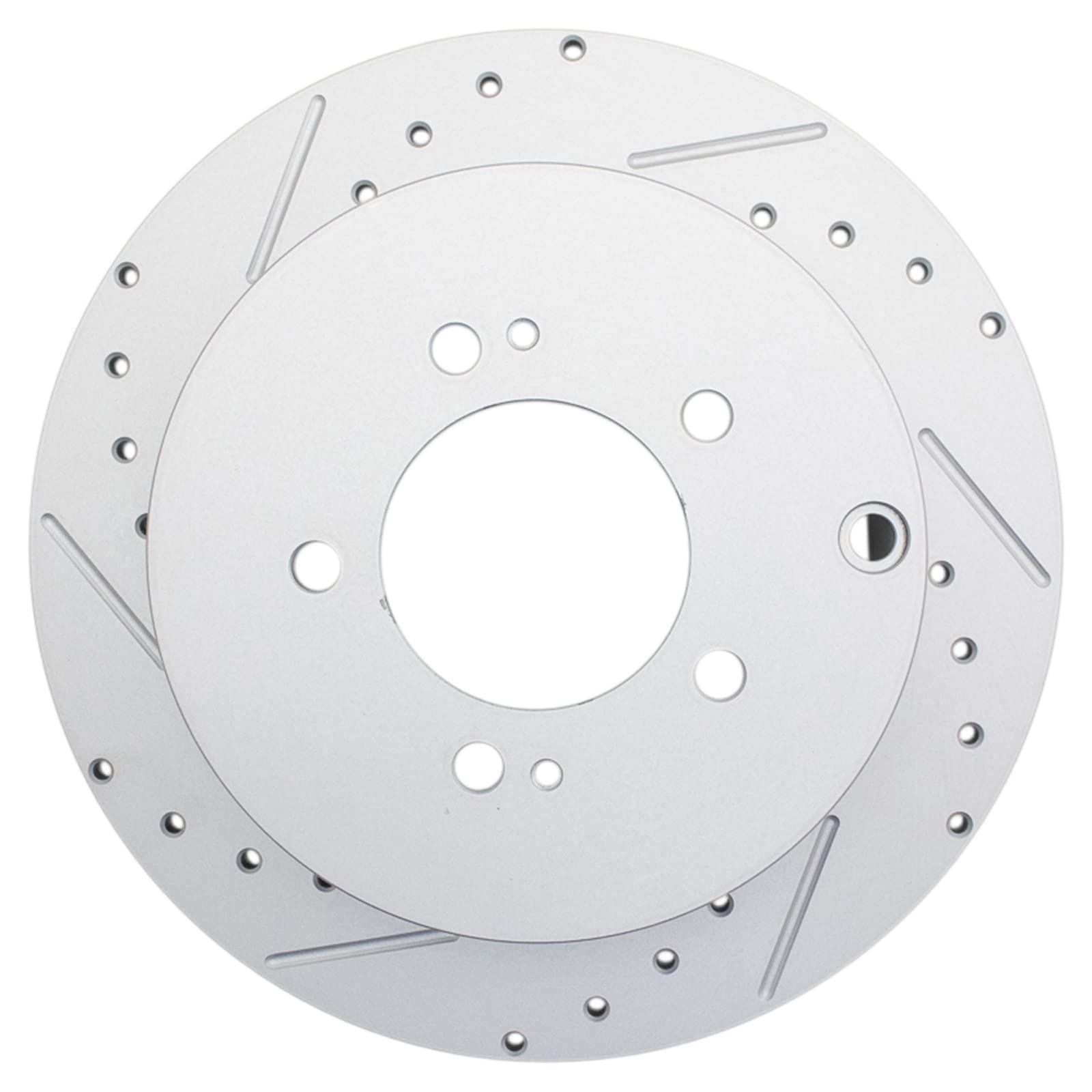 Trq Rear Performance Brake Rotors Set Solid Premium G-Coated Cross Drilled & Slotted Compatible With 2009-2015 Mitsubishi Lancer