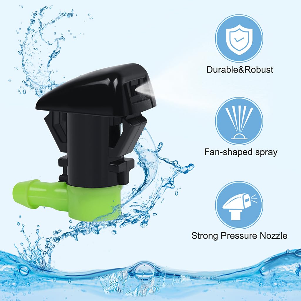 2 Pcs Adjustable Windshield Washer Nozzle kit - Fit for Jeep Grand Cherokee 2011-2024, GMC Acadia/Buick Enclave 2007-2017, Chevy