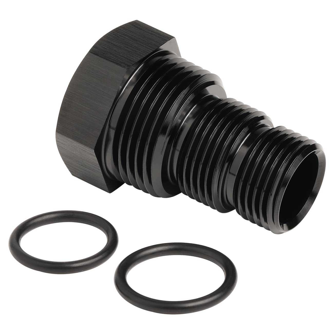 Podavelle 5/8-24 Female to 3/4-16 13/16-16 3/4 NPT Male Hose Adapter Reducer Fitting Connector Aluminum Black
