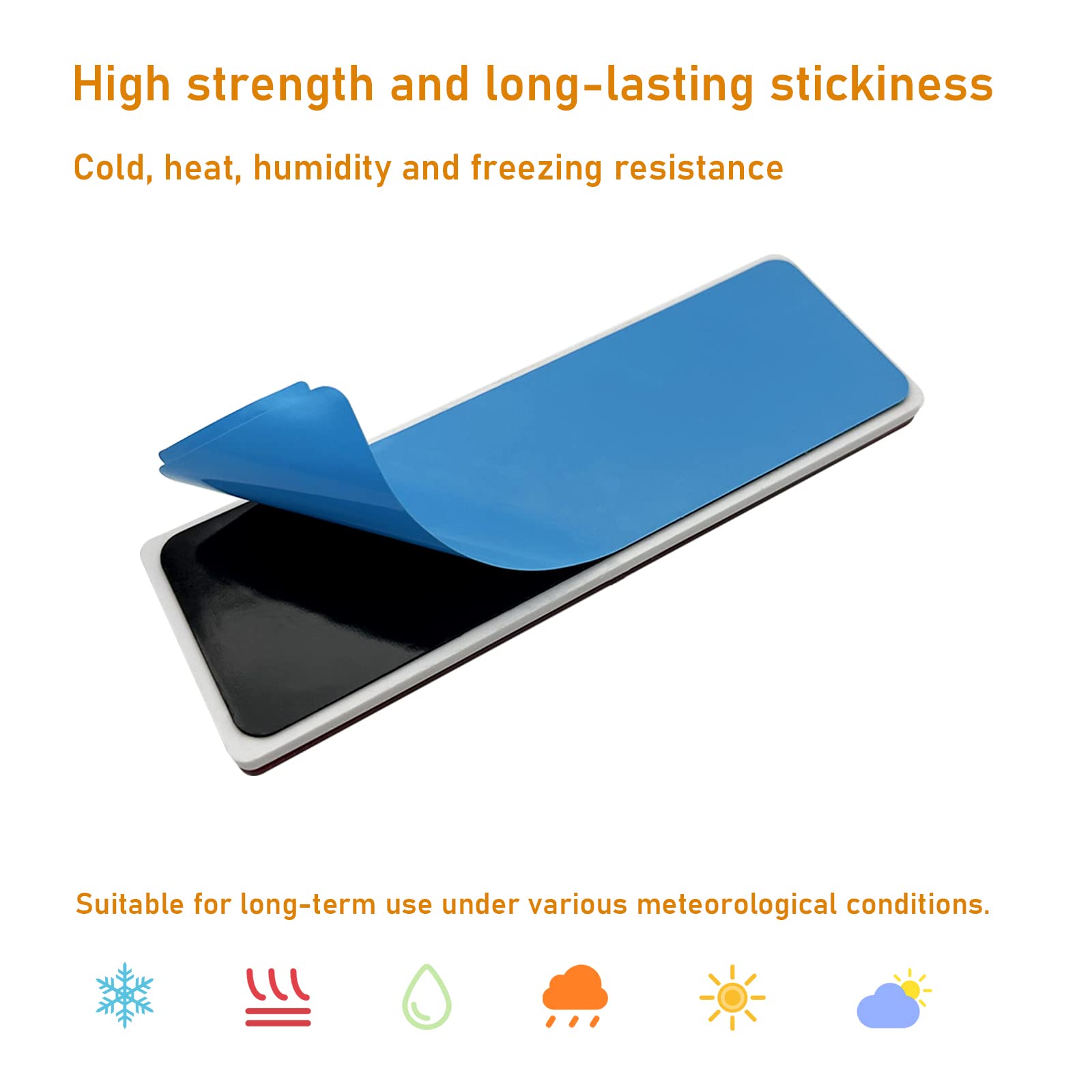 Mgmsinyo Reflector 150X50Mm Self Adhesive Rectangle Safety Waterproof Stick On For Driveway Mailbox Trailer