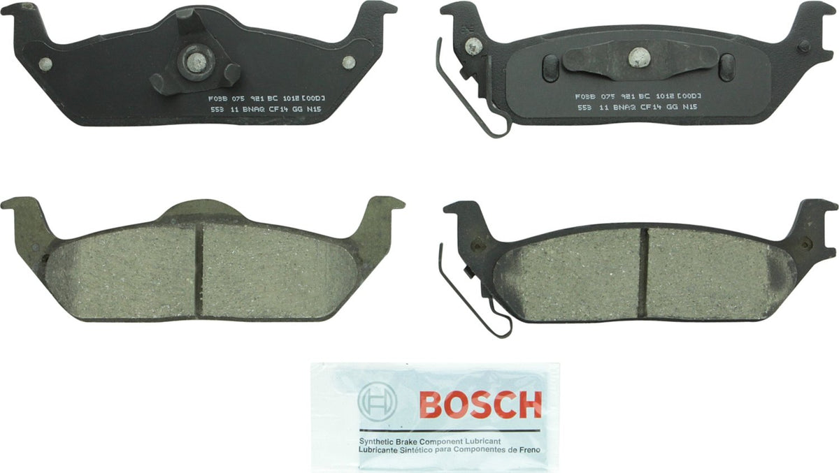 BOSCH BC1012 QuietCast Premium Ceramic Disc Brake Pad Set - Compatible with Select Ford F-150; Lincoln Mark LT; REAR