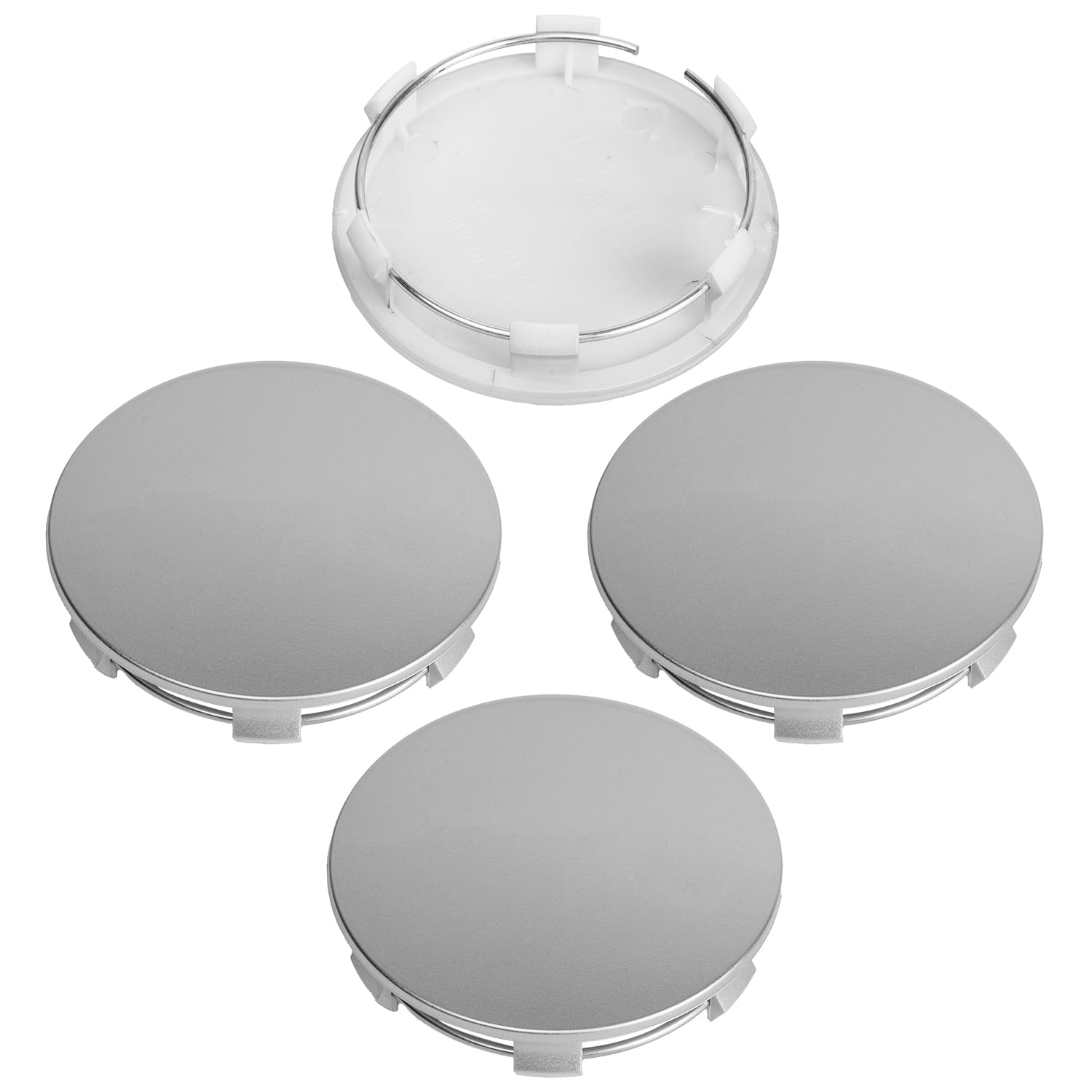 Kitspro 3.25Inch 83Mm Wheel Center Caps For Rim Hub Caps, Pack Of 4 (Silver, Outer 83Mm, Inner 75Mm)