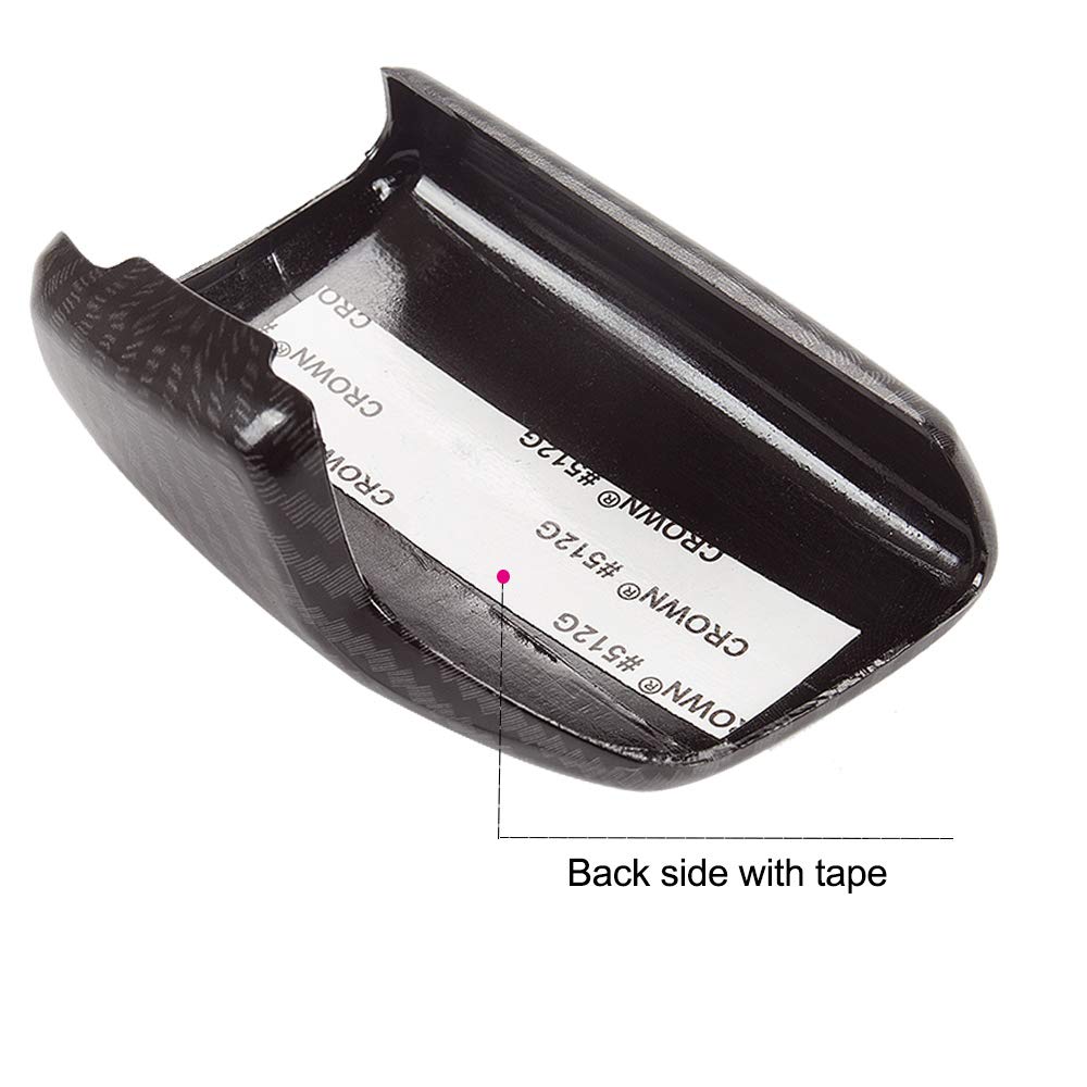 Jinzhao Sport Style Carbon Fiber Print Gear Shift Knob Cover Trim Replacement For Au-Di A4 S4 2017-2023 /A4 Allroad 2017-2022/ A5 S5 2017-2023/ Q5 2017-2023/Sq5 2018-2023/ Q7 2017-2019/