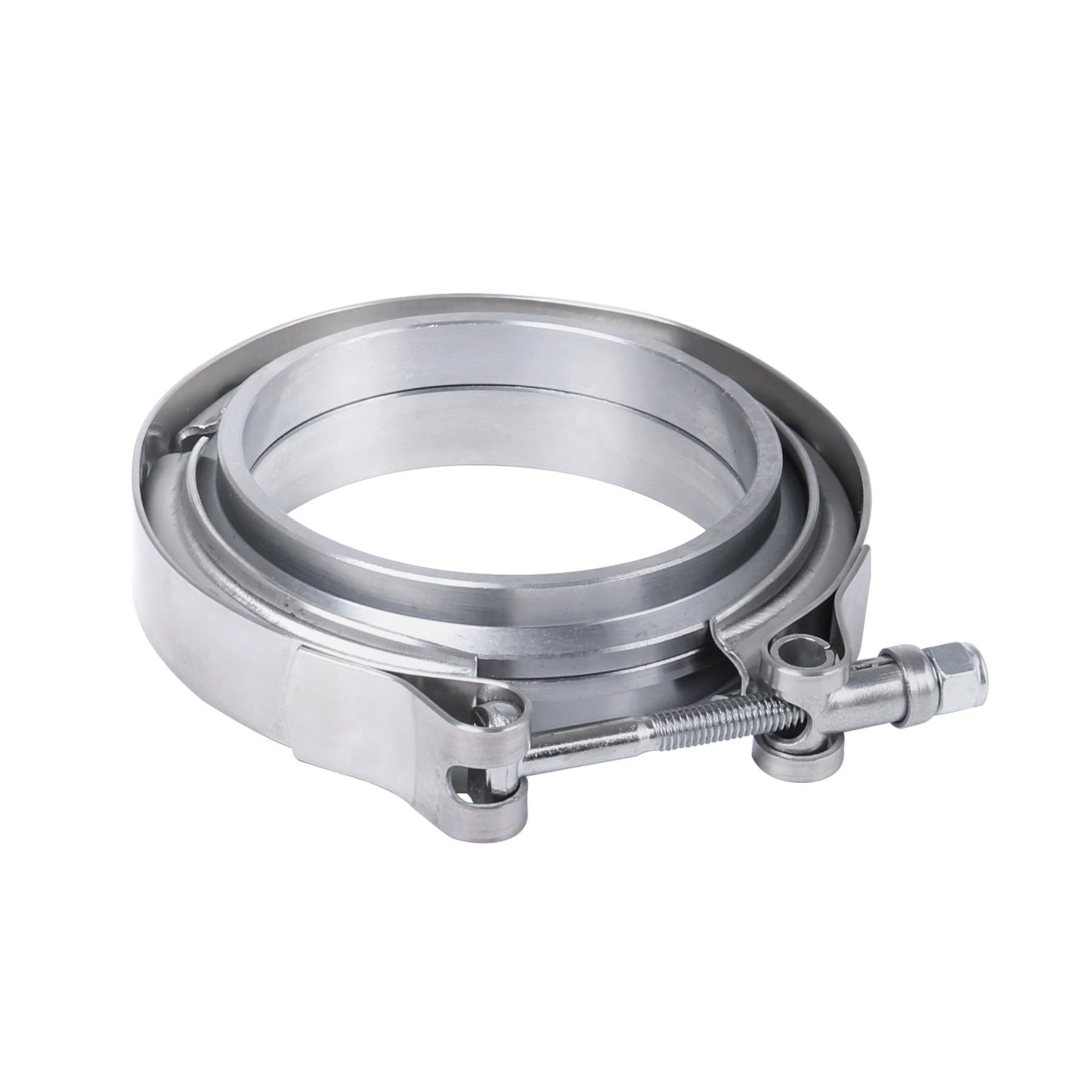2.25'' V-Band Flange Clamp Kit With Ridge Stainless Steel Replacement For Exhaust Downpipe 2.25 Inch