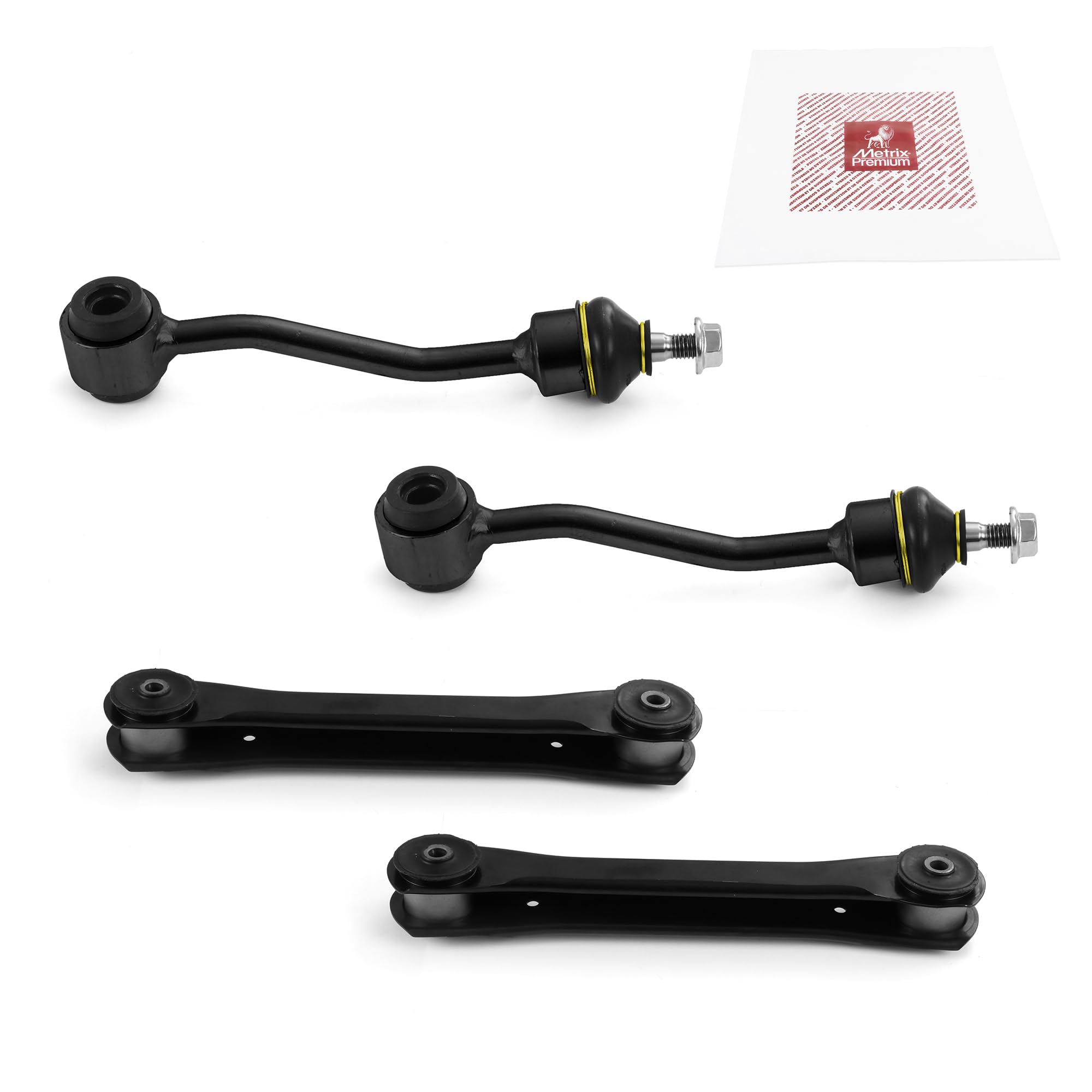 Metrix Premium Chassis Parts - 4 Pc Front L/R Lower Control Arm & Front L/R Sway Bar Stabilizer End Link Kit Fits 1997-2006 Jeep
