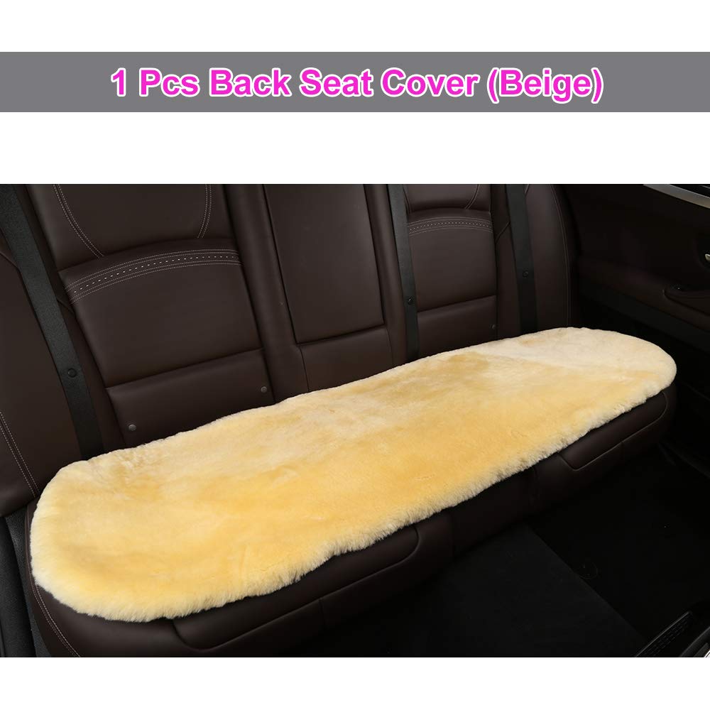 Ogland Fluffy Genuine Australia Sheepskin Car Seat Cover For Auto Interior Accessories With Soft Fuzzy Wool Eco-Friendly Natural