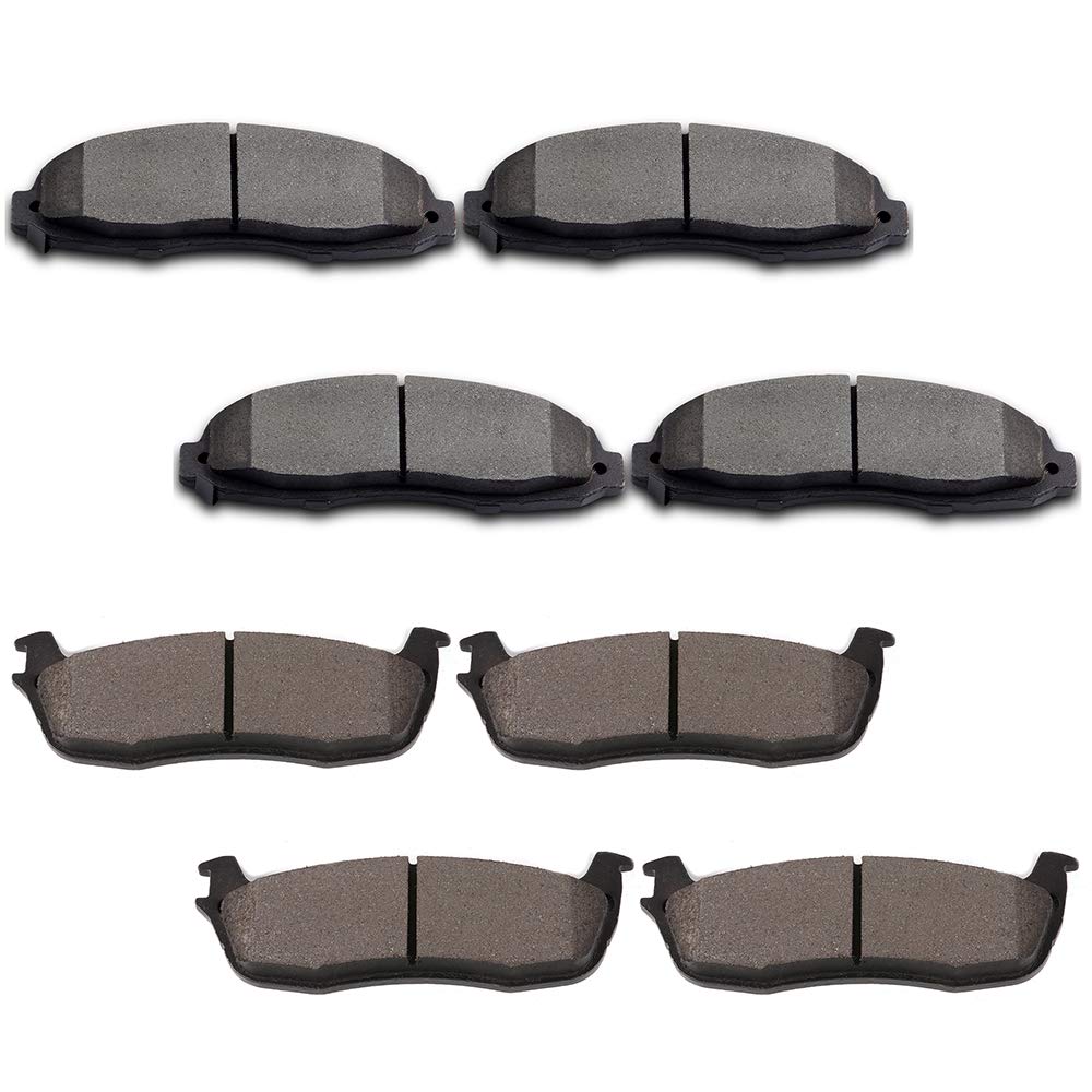 Cciyu D679 D879 Front Rear Ceramic Brake Pads Kits 8Pcs Fit For 1997-2003 For Ford For F-150,2004 For Ford For F-150 Heritage,20