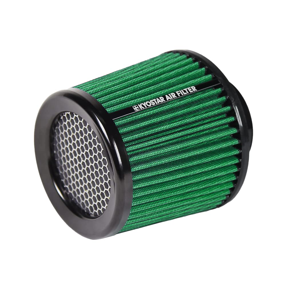 Kyostar Universal Green 3 Inch 76Mm Air Intake Cone Filter Replacement Quality Dry Air Filter