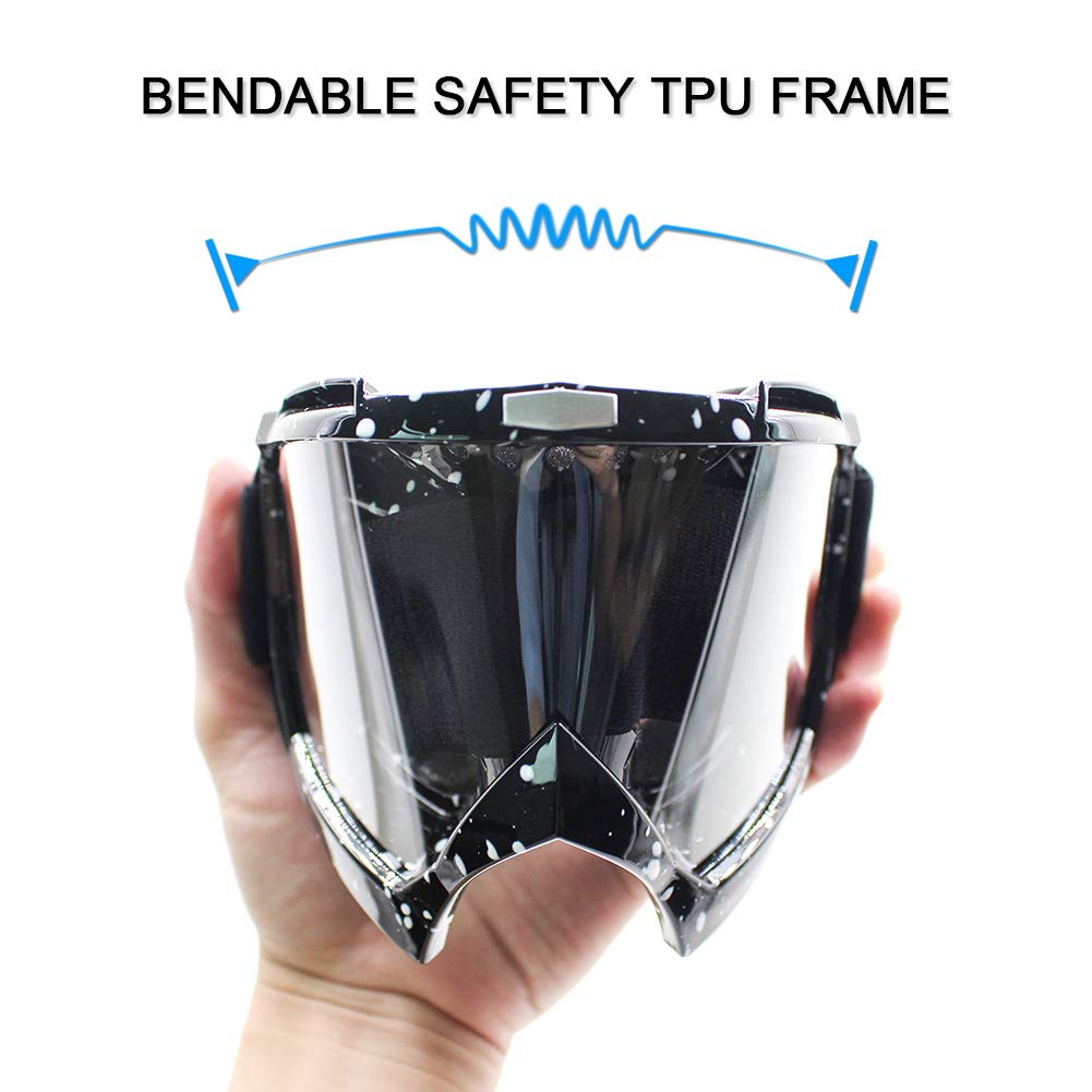 Sposune Dirt Bike Atv Goggles - Uv400 Motorcycle Motocross Riding Goggles, Windproof Dustproof For Adults Men Women Youth