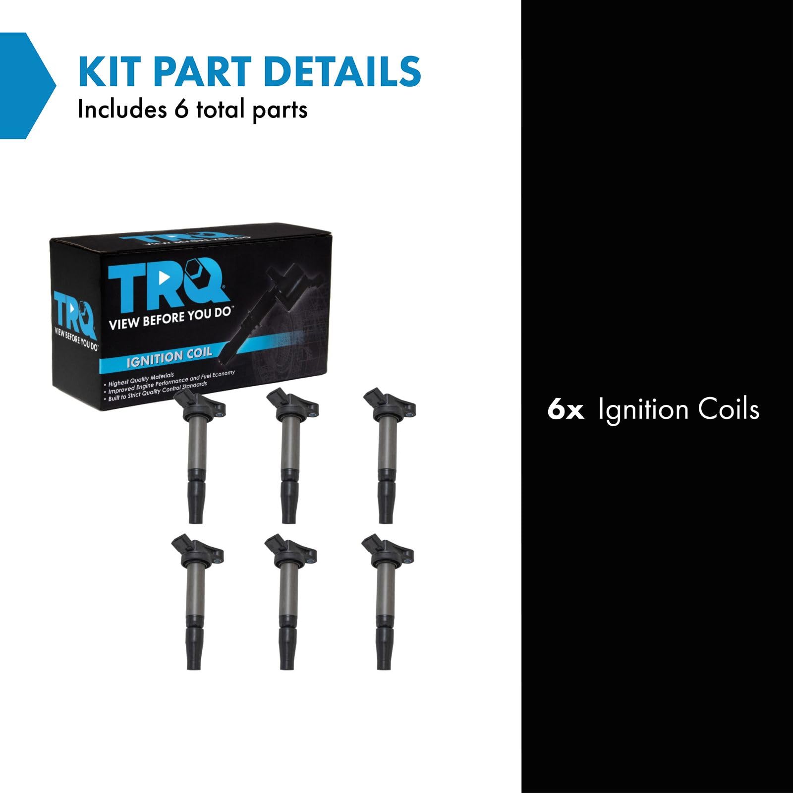 Trq Ignition Coil Set Compatible With 2016-2020 Lexus Gs350 2017-2018 Gs450H 2017-2023 Is300 Is350 2018-2023 Lc500H Ls500H Rc300